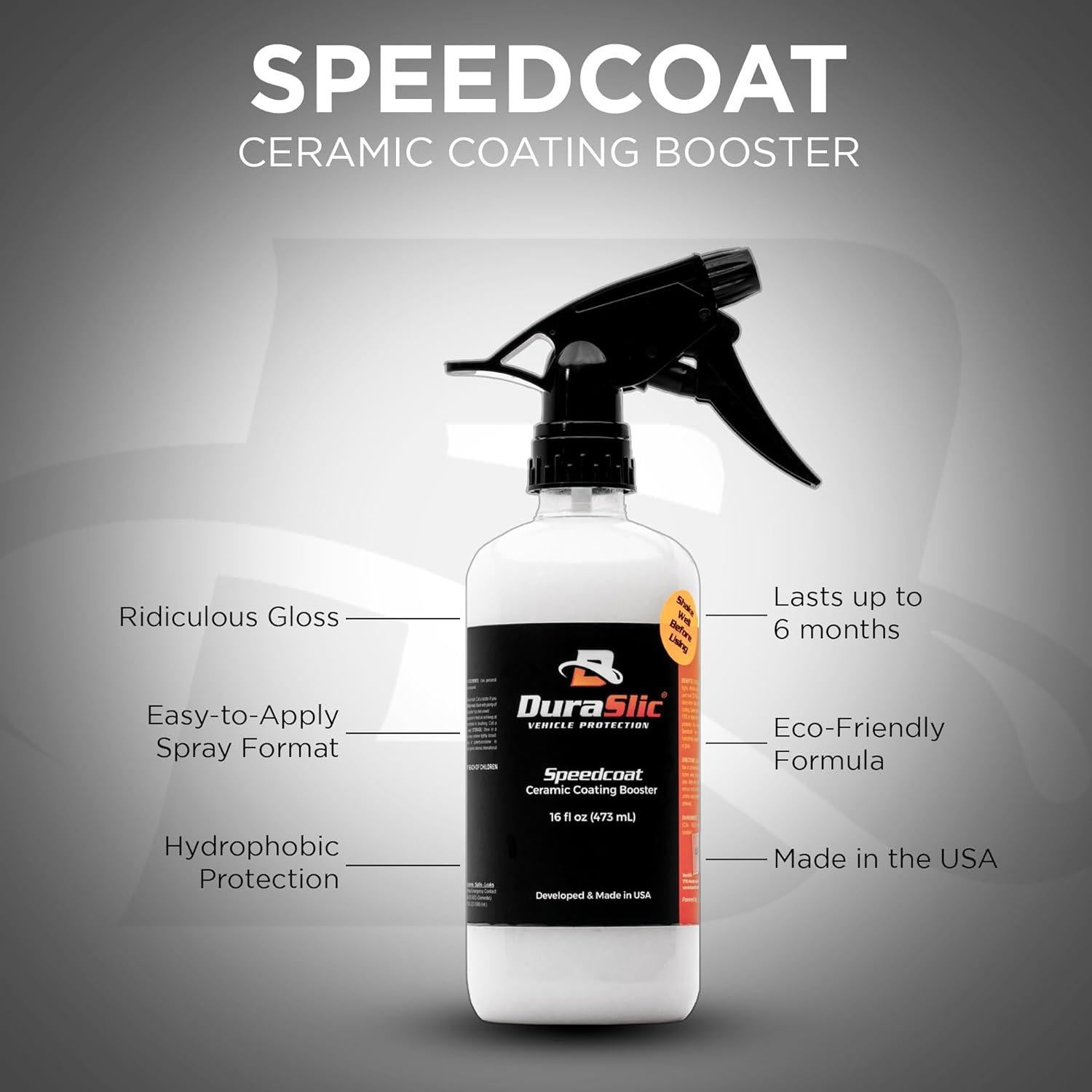 SpeedCoat Recubrimiento Cerámico Spray 473ml - Brillo Alto y Protección Hidrofóbica