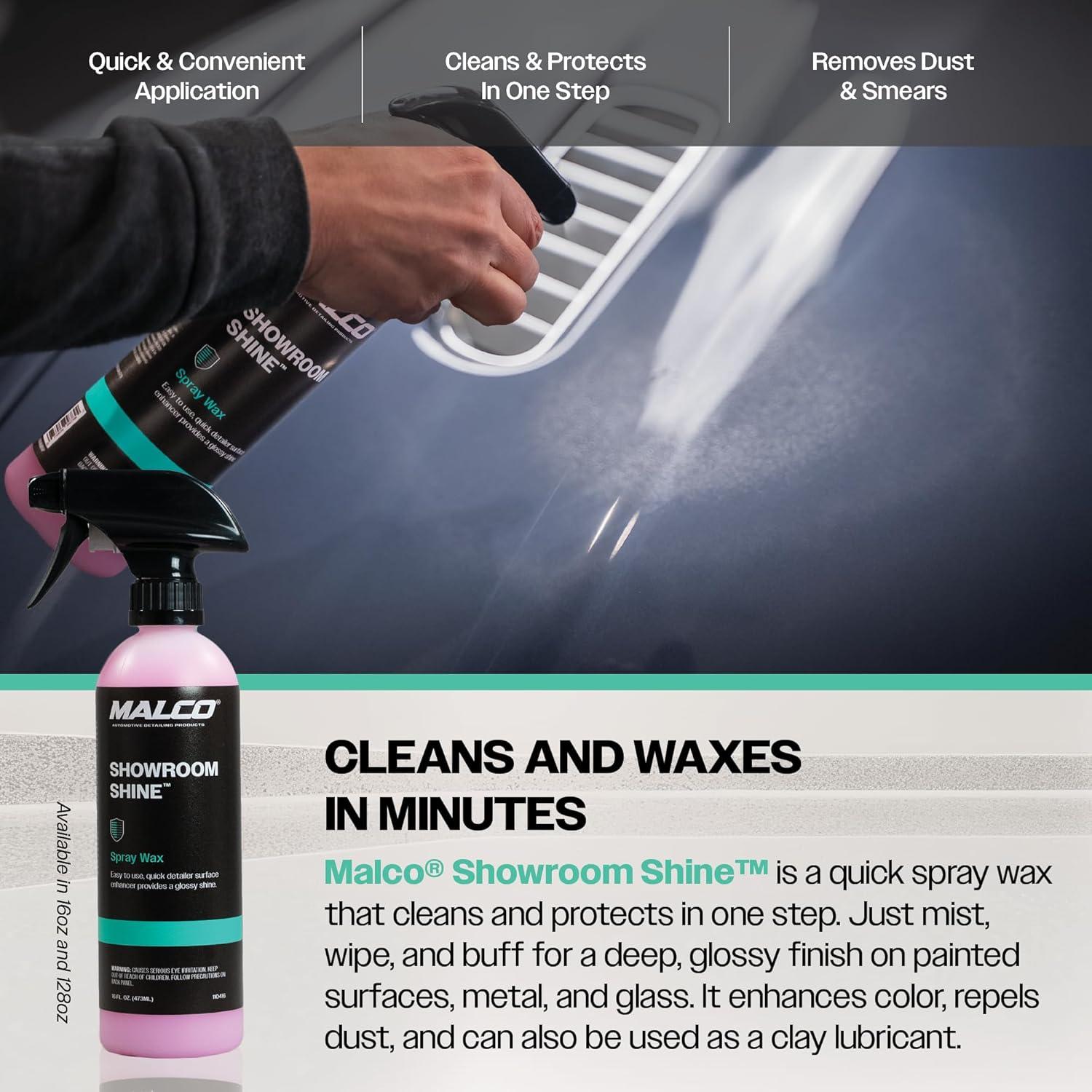 Cera en aerosol Malco Showroom Shine 3.63 kg - 128 Fl Oz