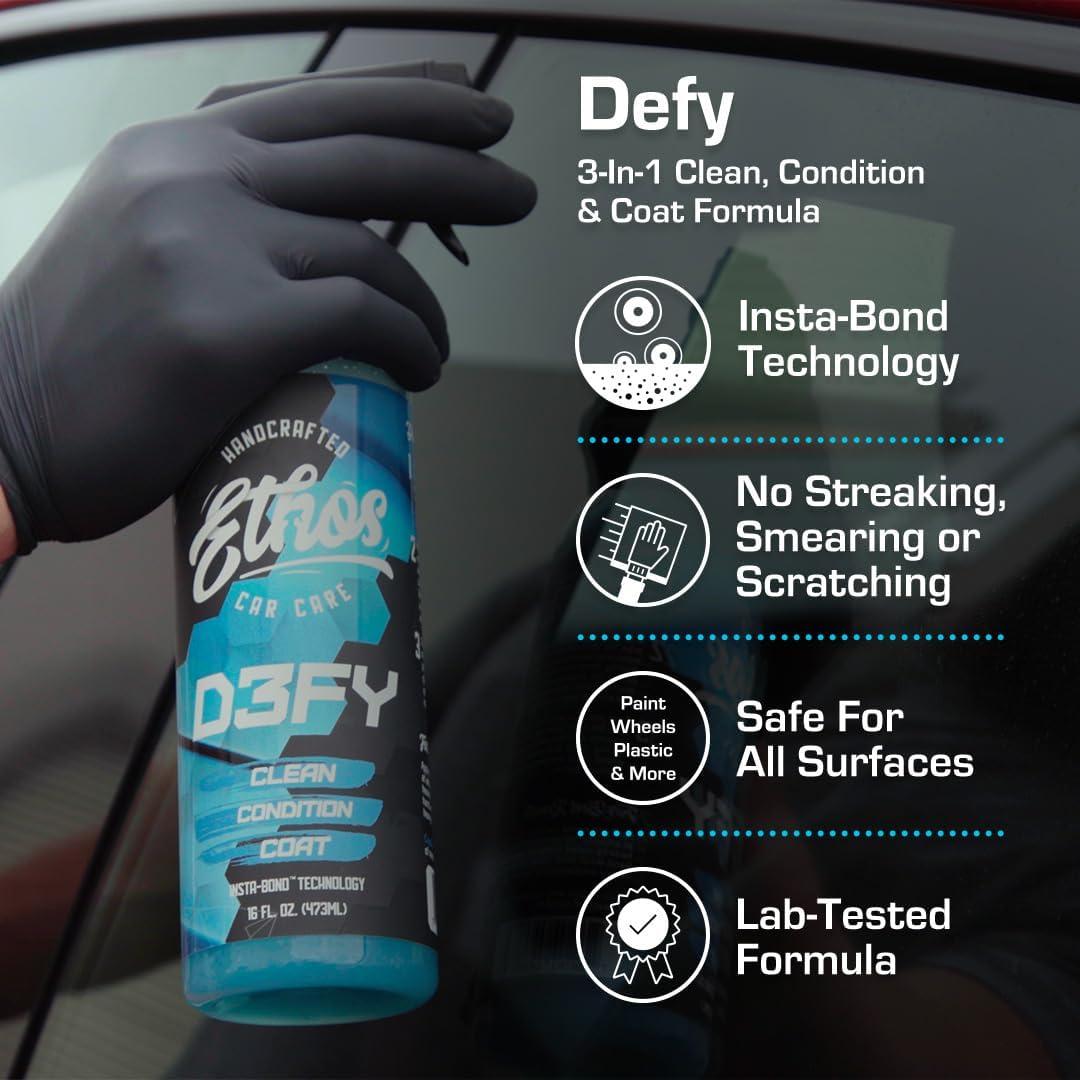 Ethos Defy 3 en 1 - Spray Cerámico para Lavado de Autos 473ml