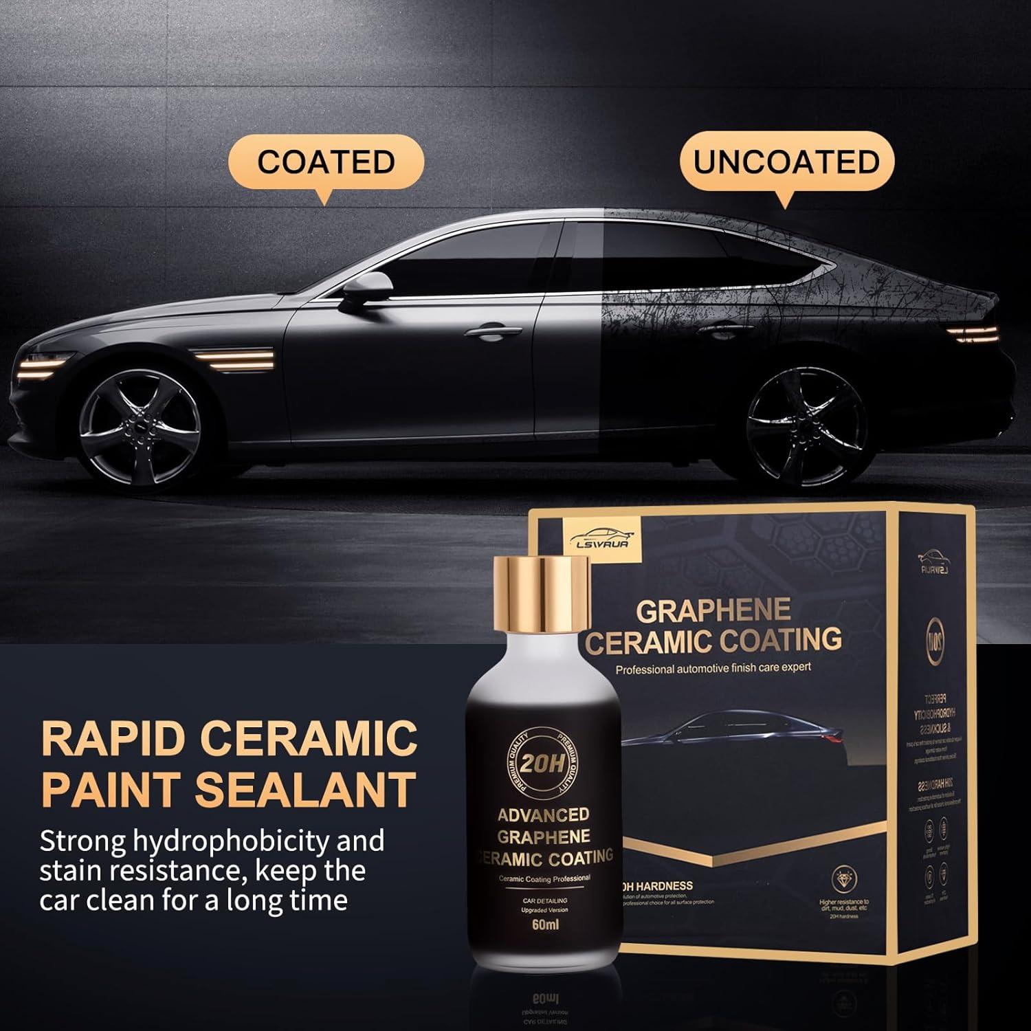 Recubrimiento Cerámico de Grafeno 20H lsavrua 60ml - Brillo y Protección