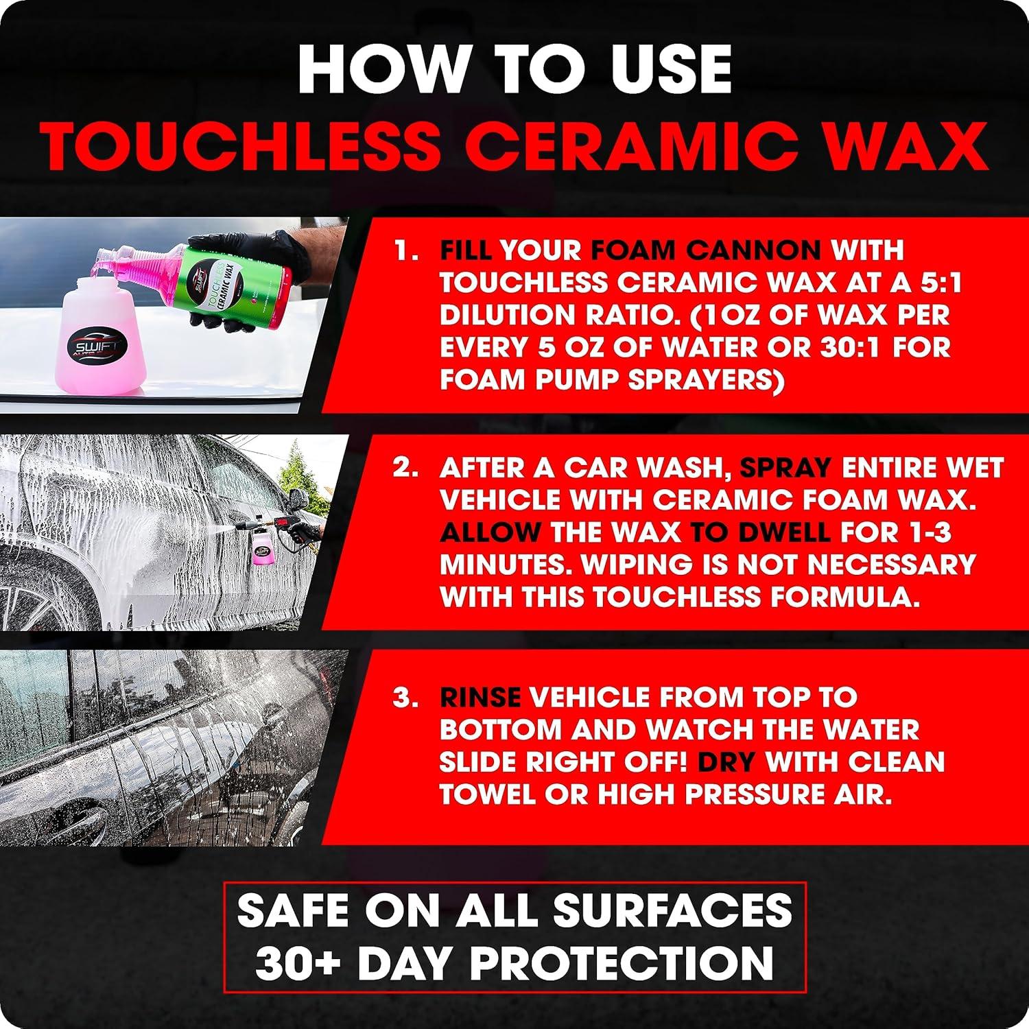 Cera Espumosa Cerámica Sin Contacto Swift 946 ml - Brillo Hidrofóbico