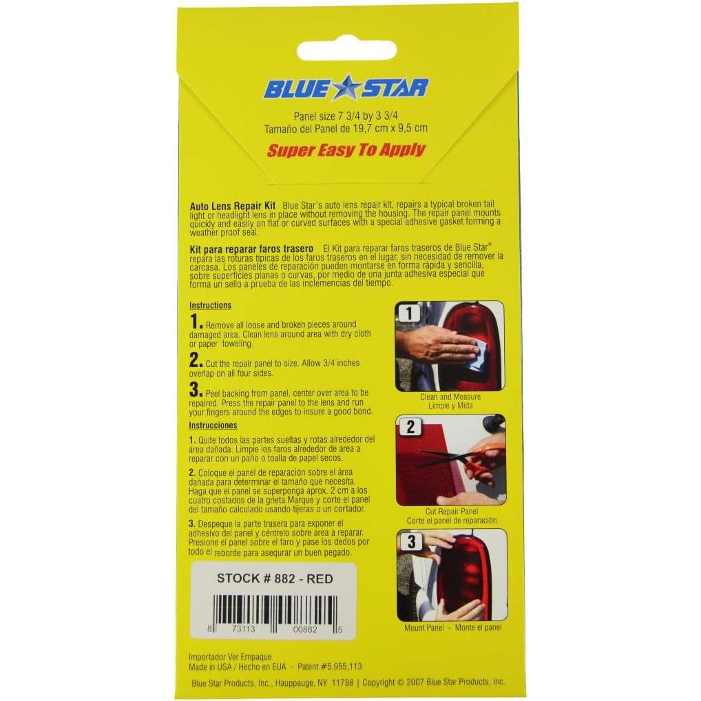 Kit de Reparación de Lentes de Auto Blue Star Rojo