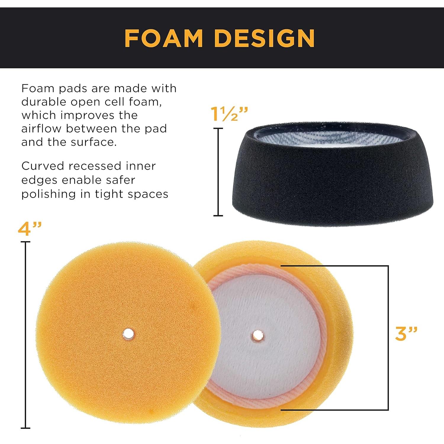 Kit de Almohadillas de Pulido Mini 3" TCP Global con Adaptador