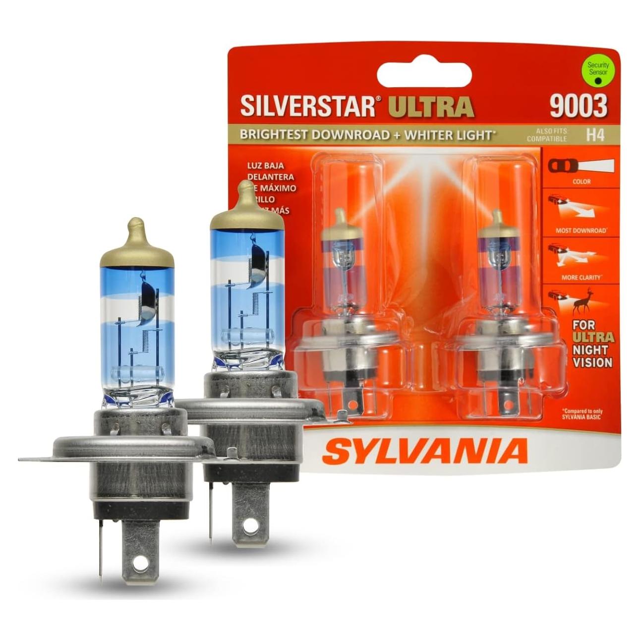 Bombillas de Faro Halógeno SYLVANIA 9003 SilverStar Ultra 2 Pack