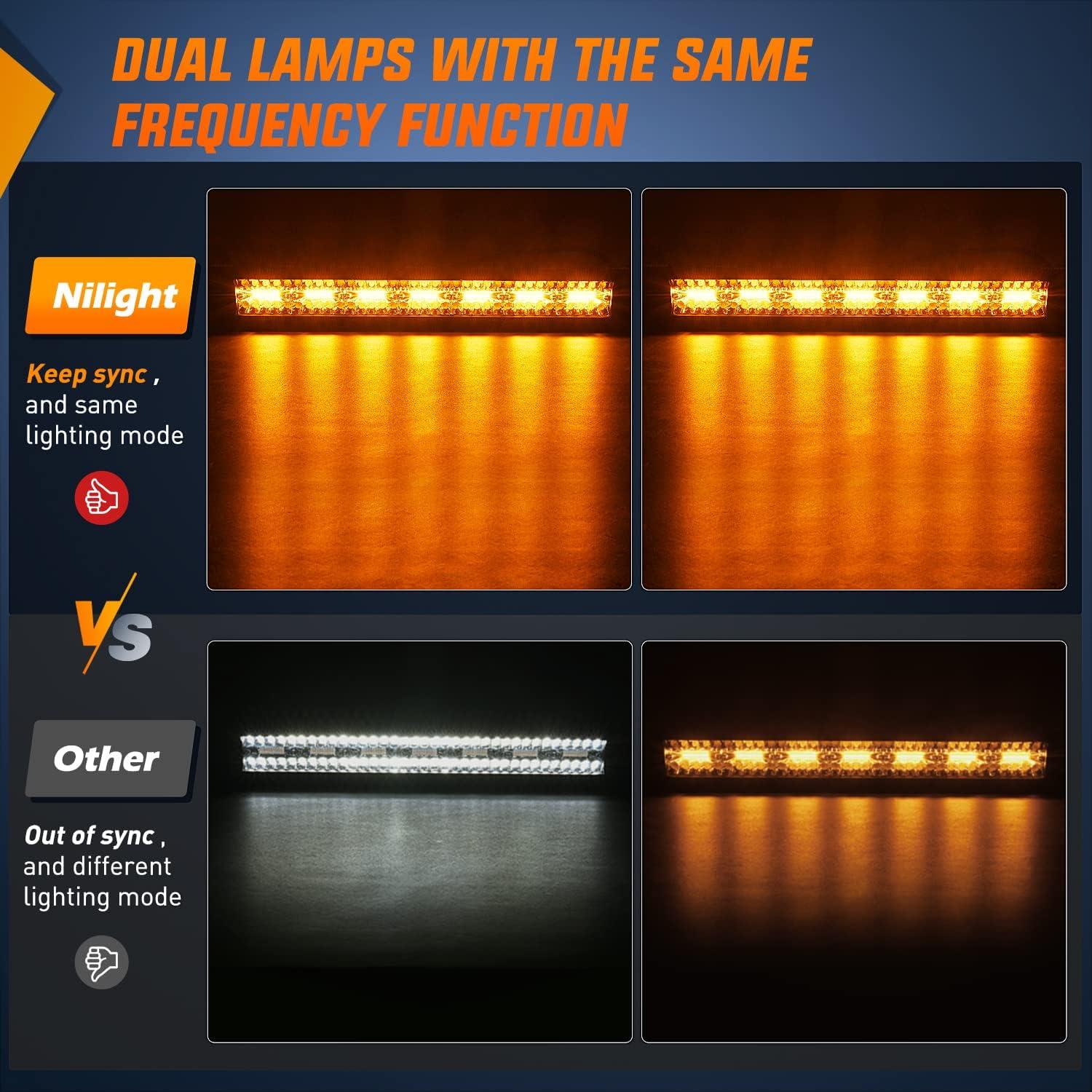 Barra de Luz LED Nilight 20" 420W + 2 Luz Pods 4" 60W