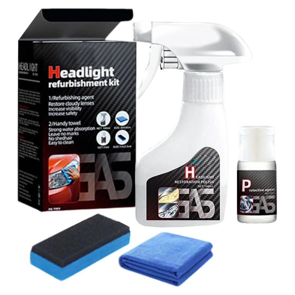 Kit de Restauración de Faros Eadwe 180ml - Limpiador Multifuncional