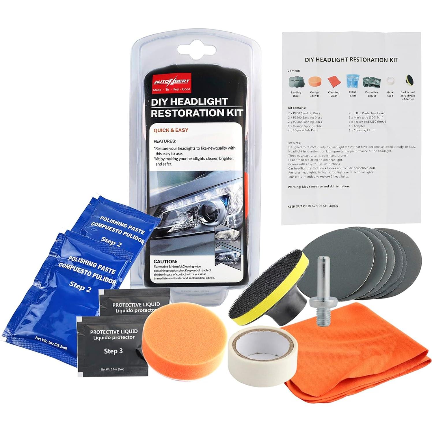 Kit de Restauración de Faros Autoxbert - Pulido y Reparación