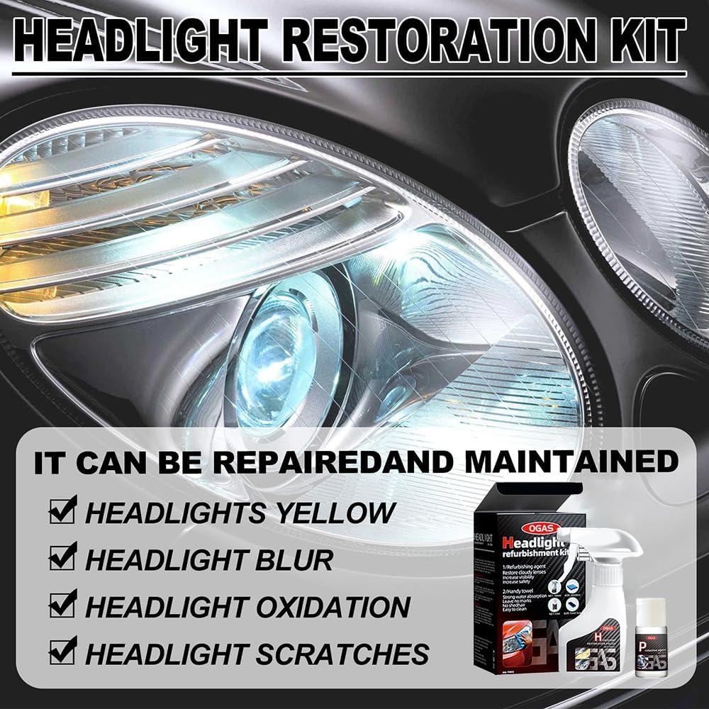 Kit de Restauración de Faros Ogas - 180ml Spray + Accesorios