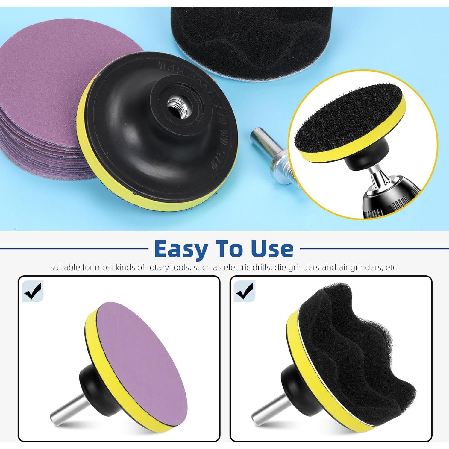 Kit de Restauración de Faros Glarks 31 Piezas con Discos de Lijado