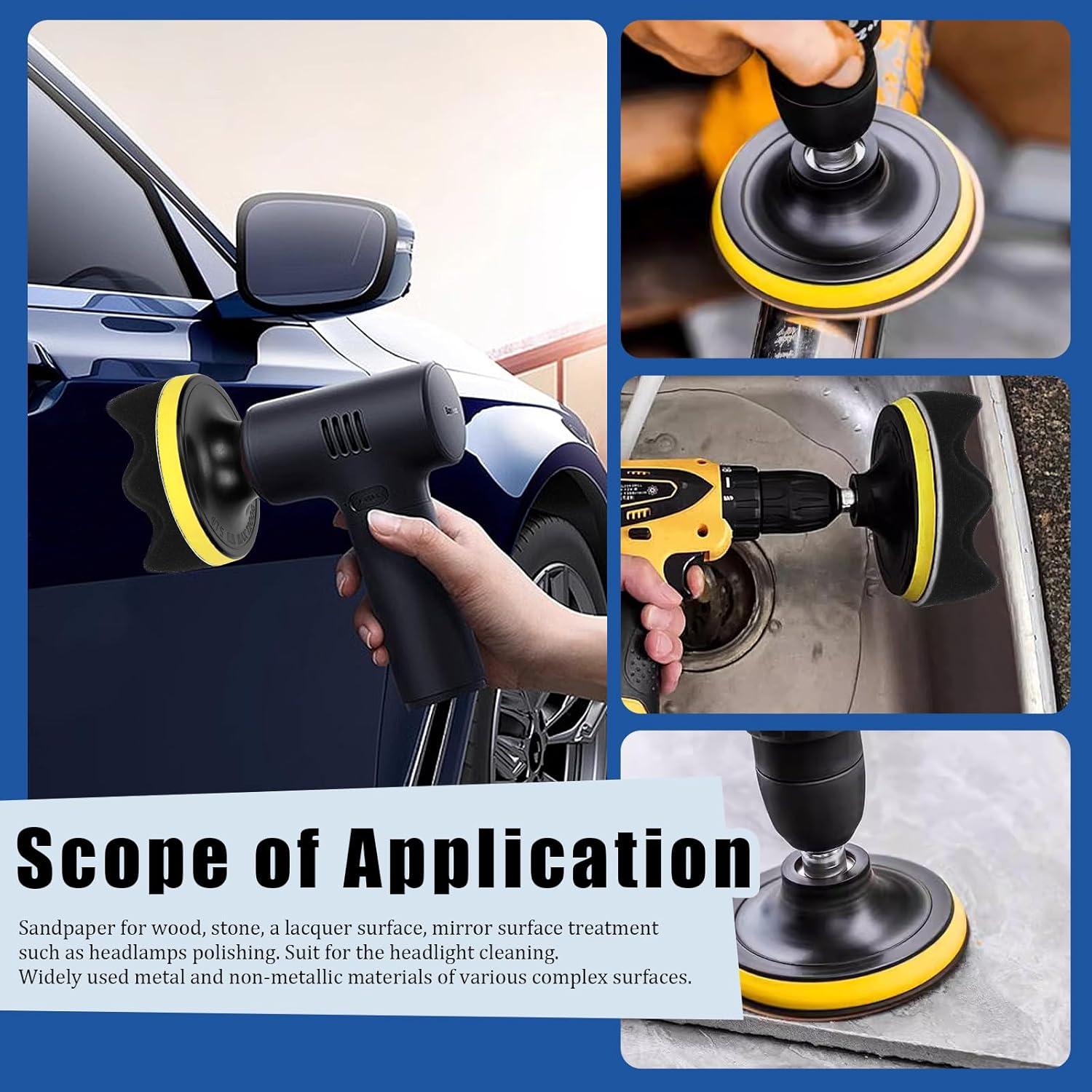 Kit de Restauración de Faros Glarks 31 Piezas con Discos de Lijado