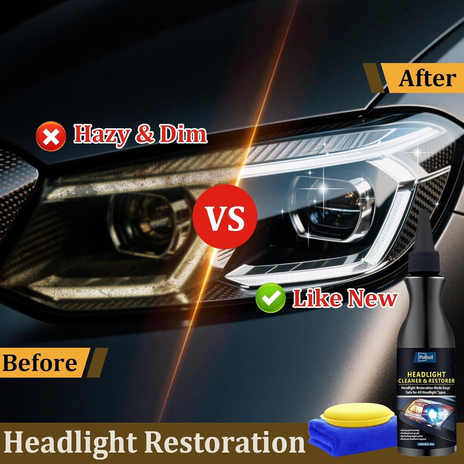 Kit de Limpieza de Faros POLIXEL 100ml - Restaura y Protege UV