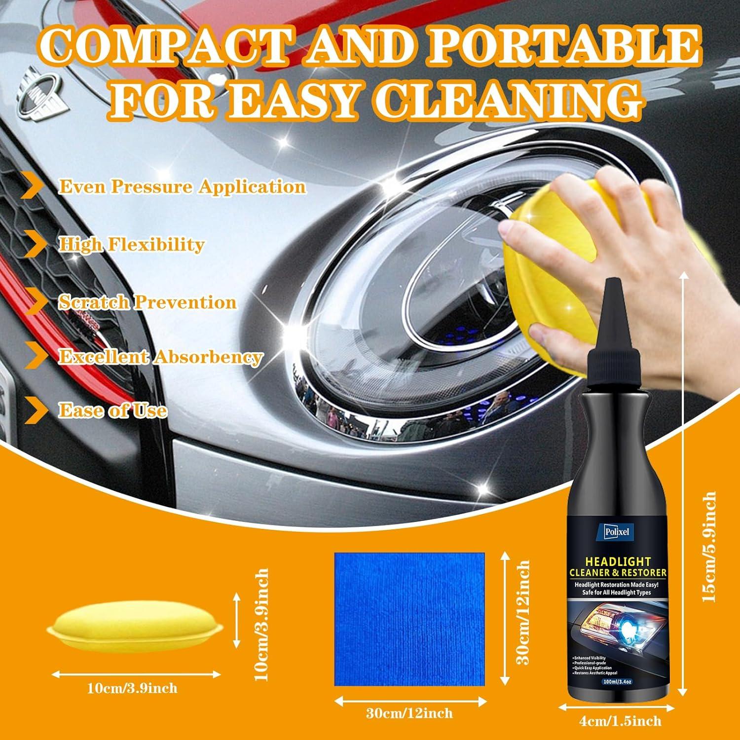 Kit de Limpieza de Faros POLIXEL 100ml - Restaura y Protege UV