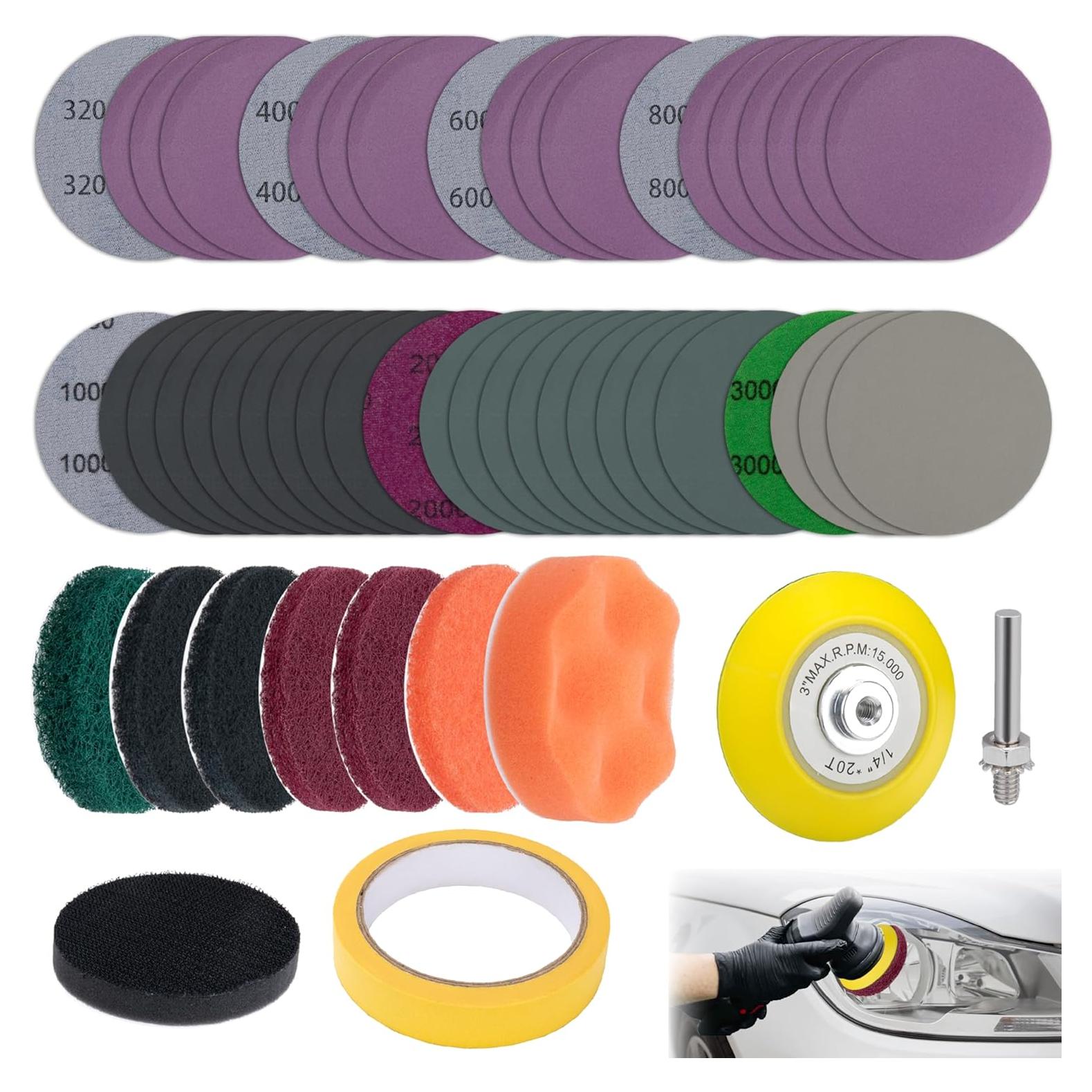 Kit de Restauración de Faros de Coche 53 PCS Ecocstm