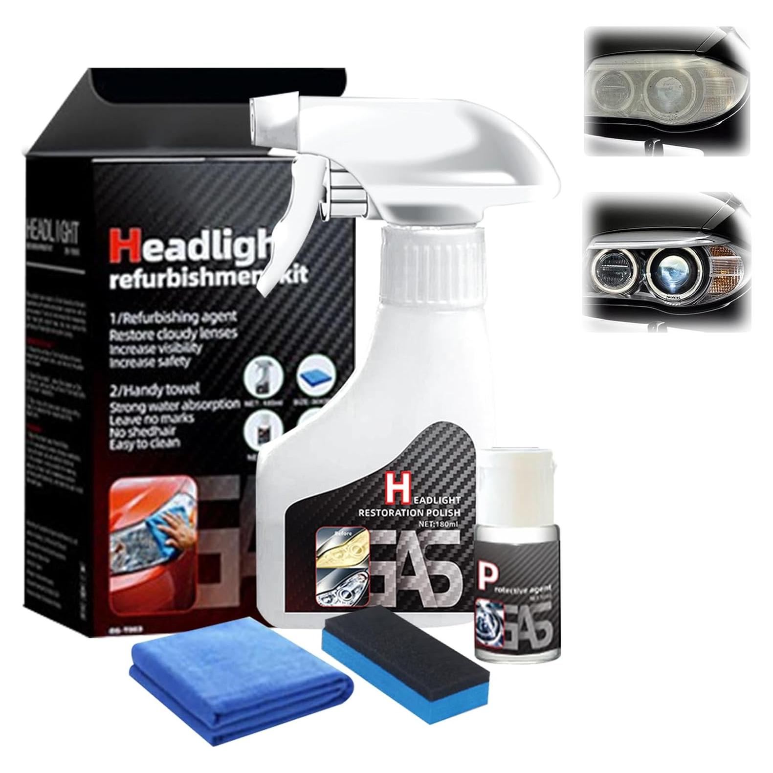 Kit de Restauración de Faros FneeMukt - Limpieza Eficiente 180ml