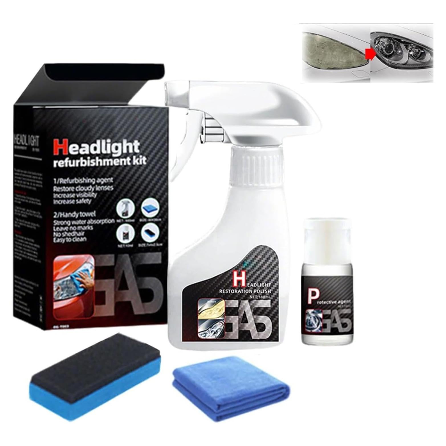 Kit de Restauración de Faros Grenben 180ml - Limpieza Eficiente