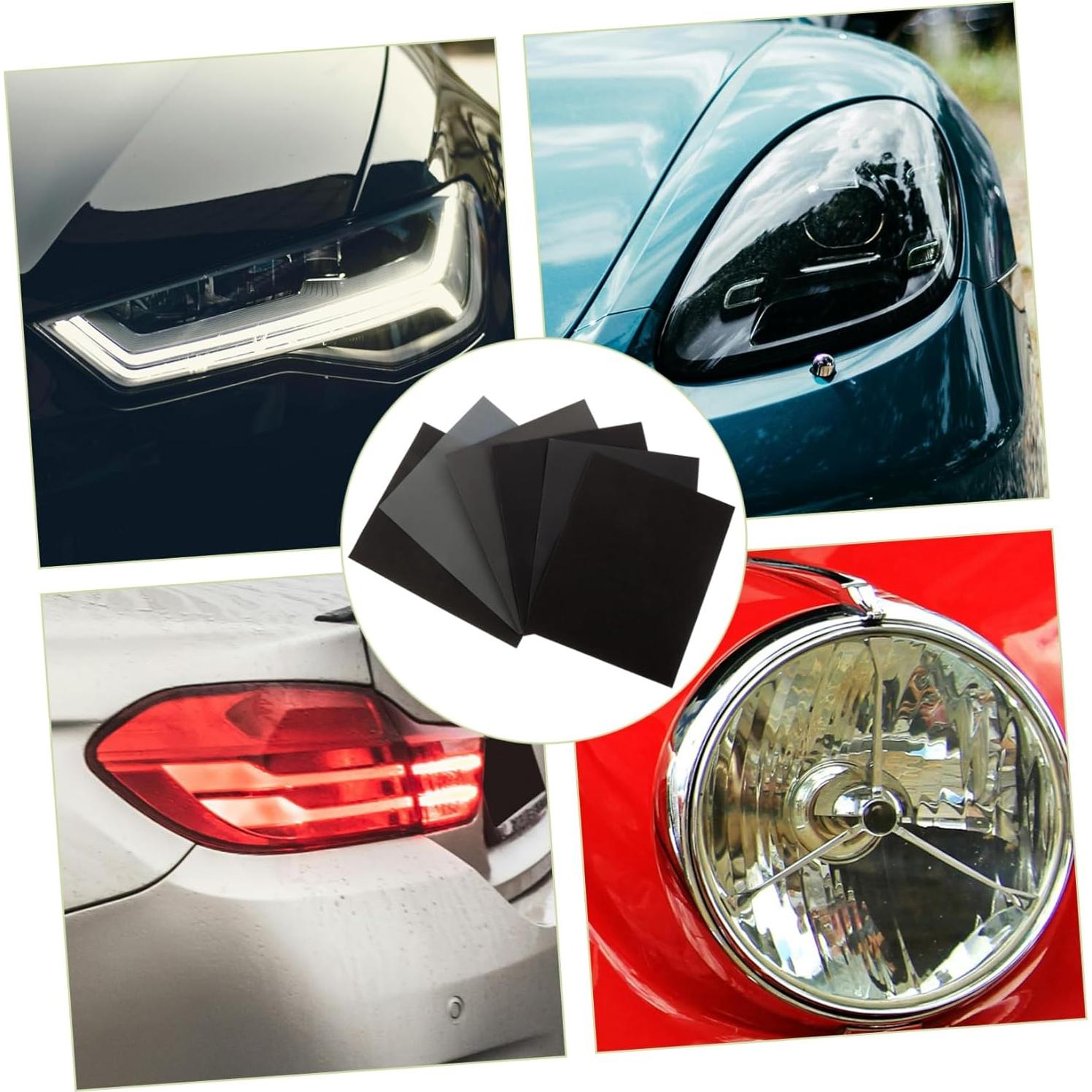 Kit de Restauración de Faros Healifty - 6 Papeles de Lija Fino