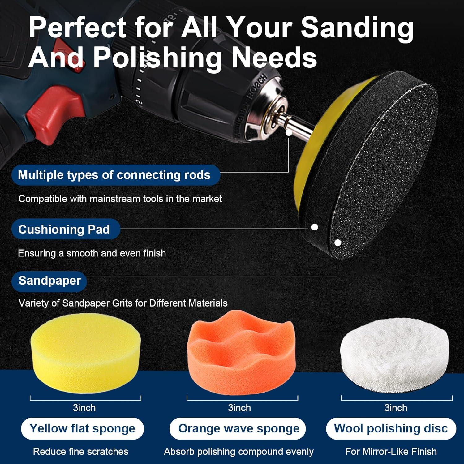 Kit de Lijado GOH DODD 199 Piezas 3 Pulgadas con Almohadillas