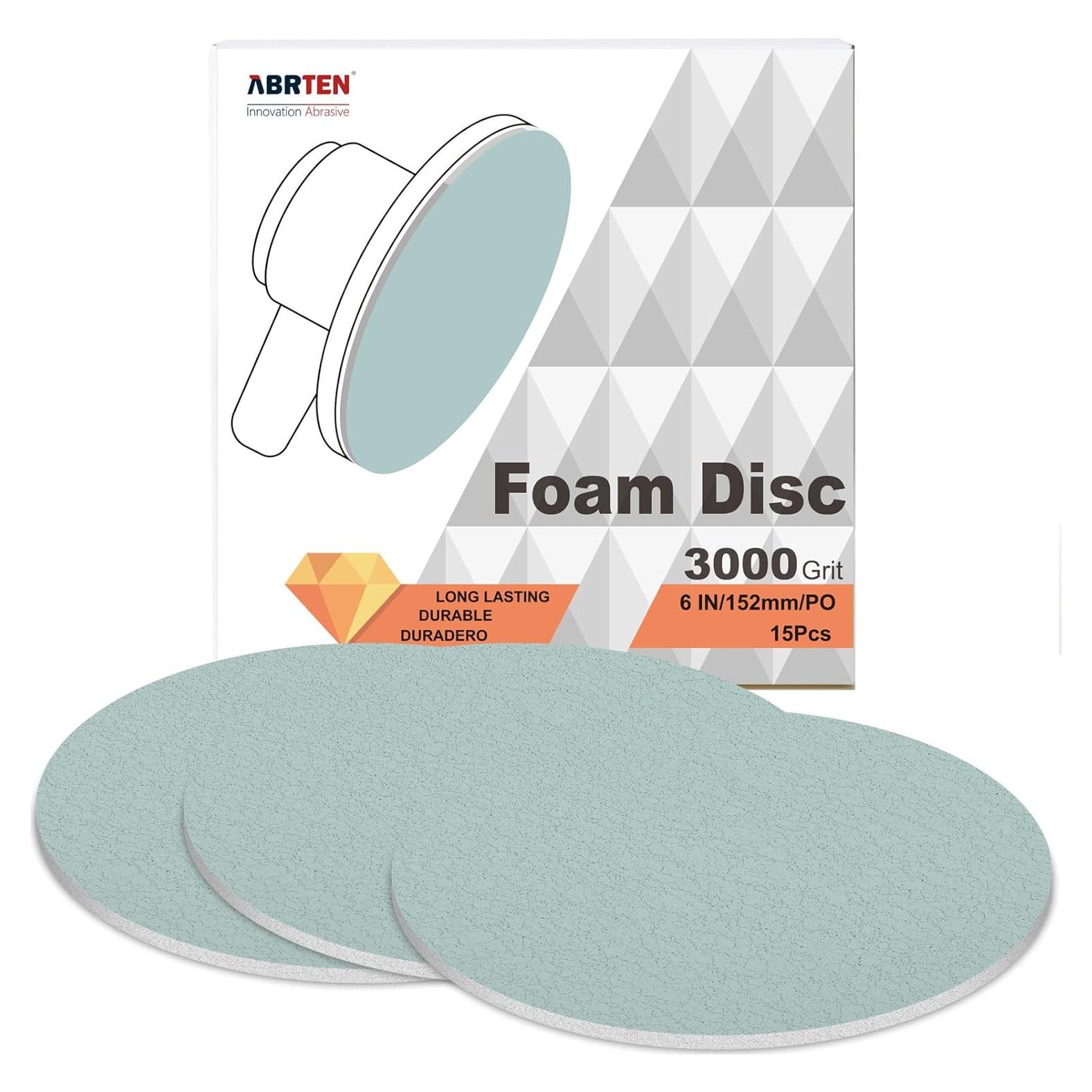 Discos de lija húmeda 6" ABRTEN P3000 - 15 paquetes