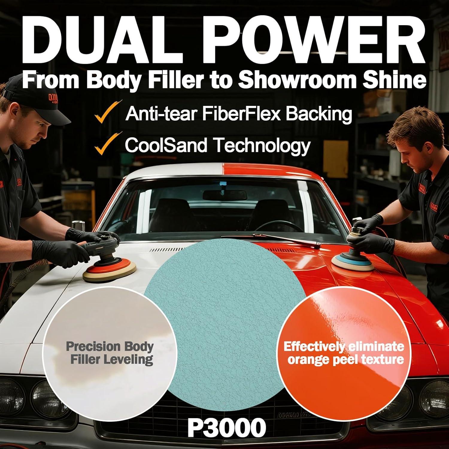 Discos de lija húmeda 6" ABRTEN P3000 - 15 paquetes