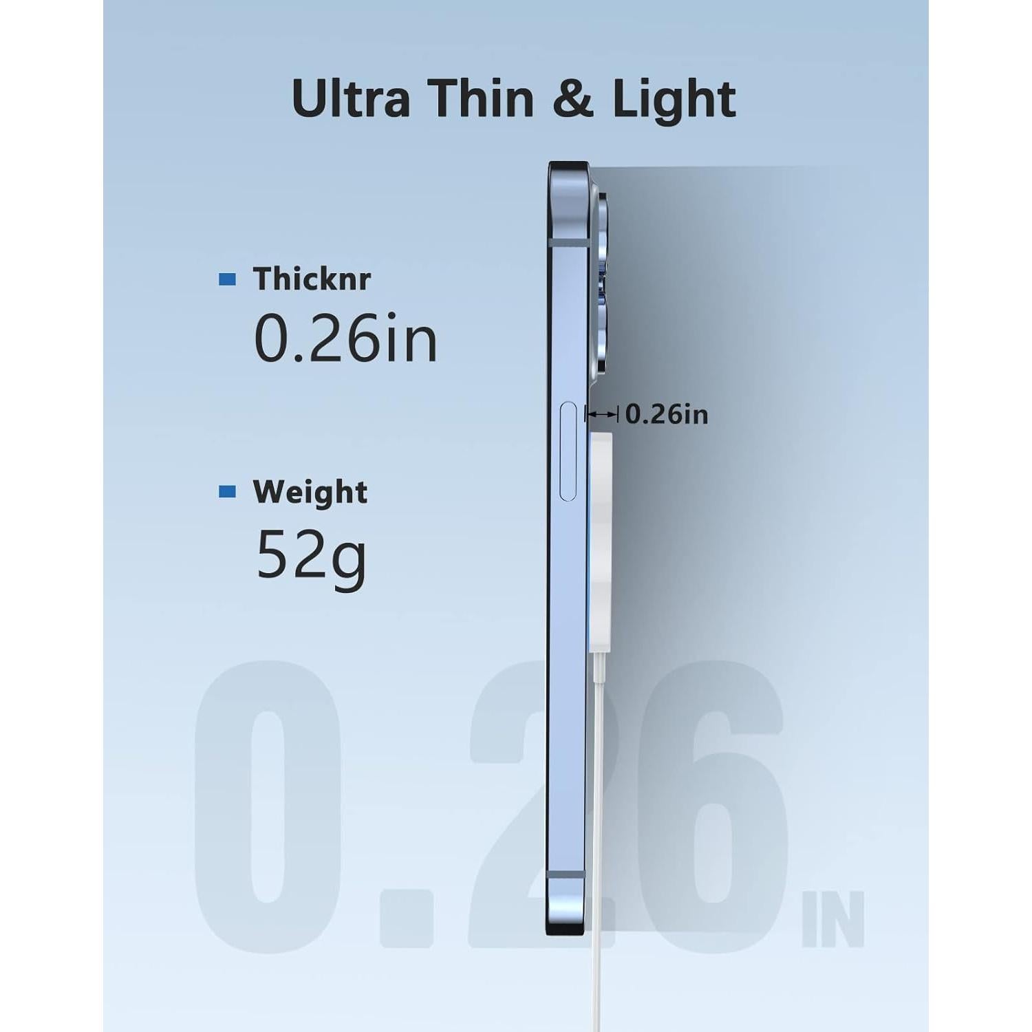 Cargador Inalámbrico Magnético 15W Wtuhu para iPhone 16/15/14/13/12