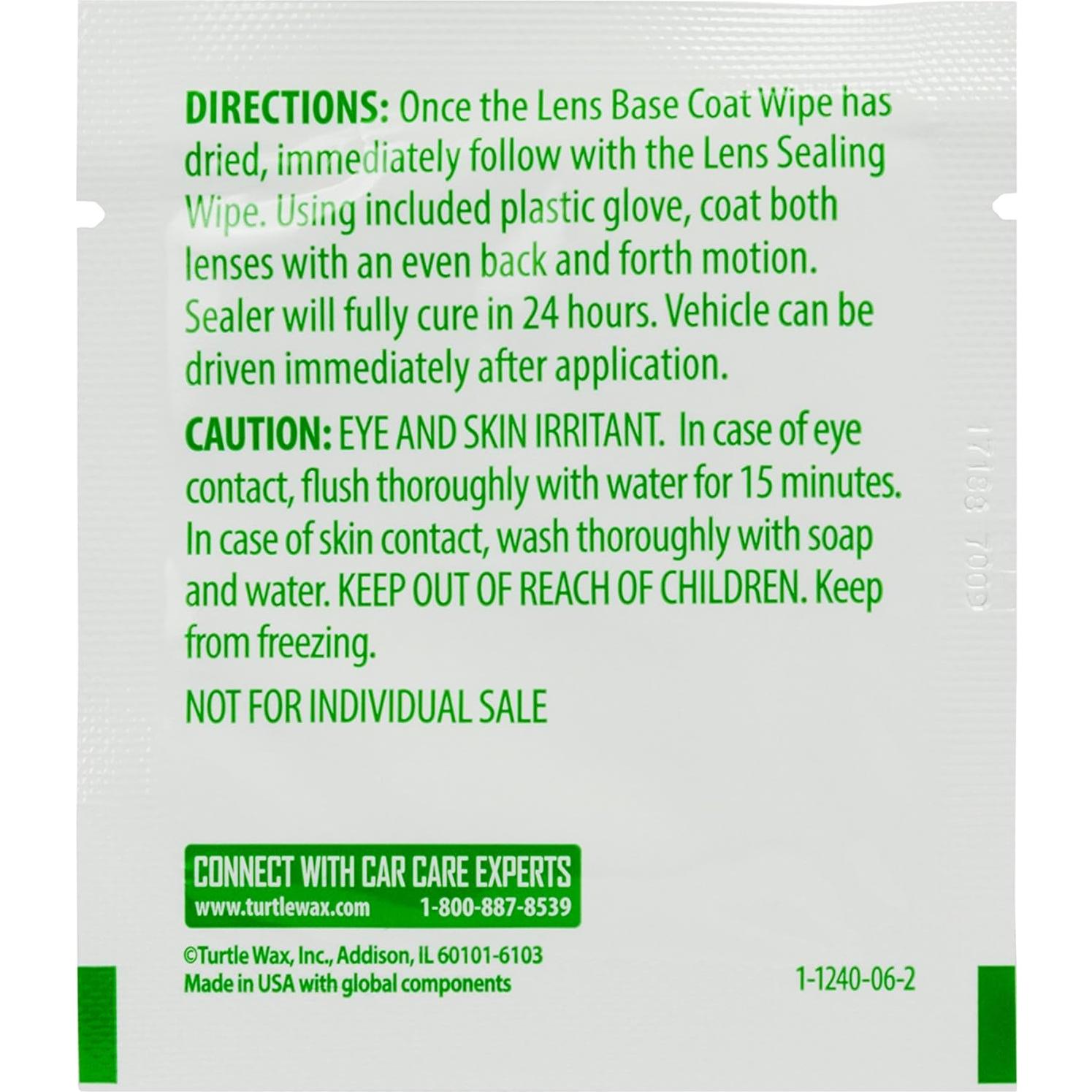 Kit de Restauración de Faros Turtle Wax FG7606, Limpieza y Sellado