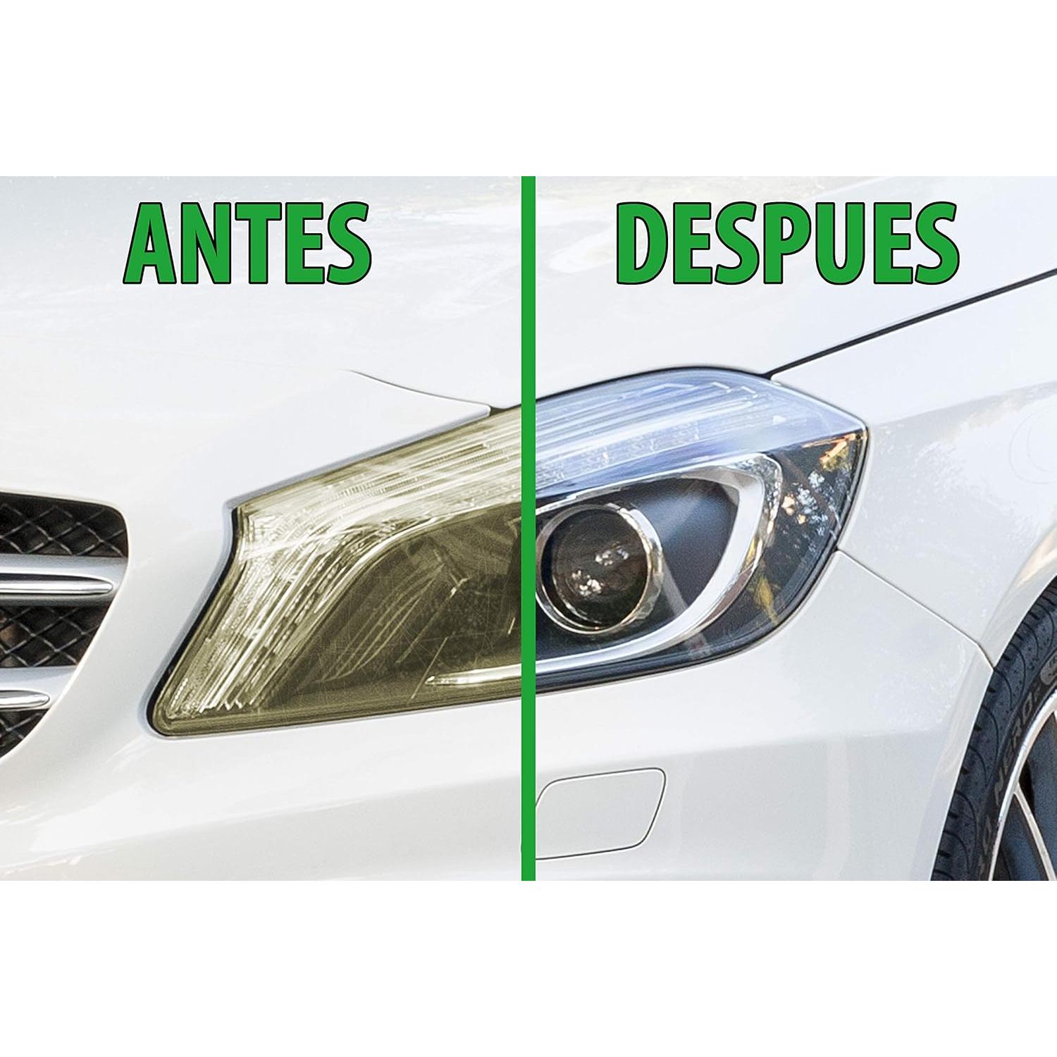 Kit de Restauración de Faros Turtle Wax FG7606, Limpieza y Sellado