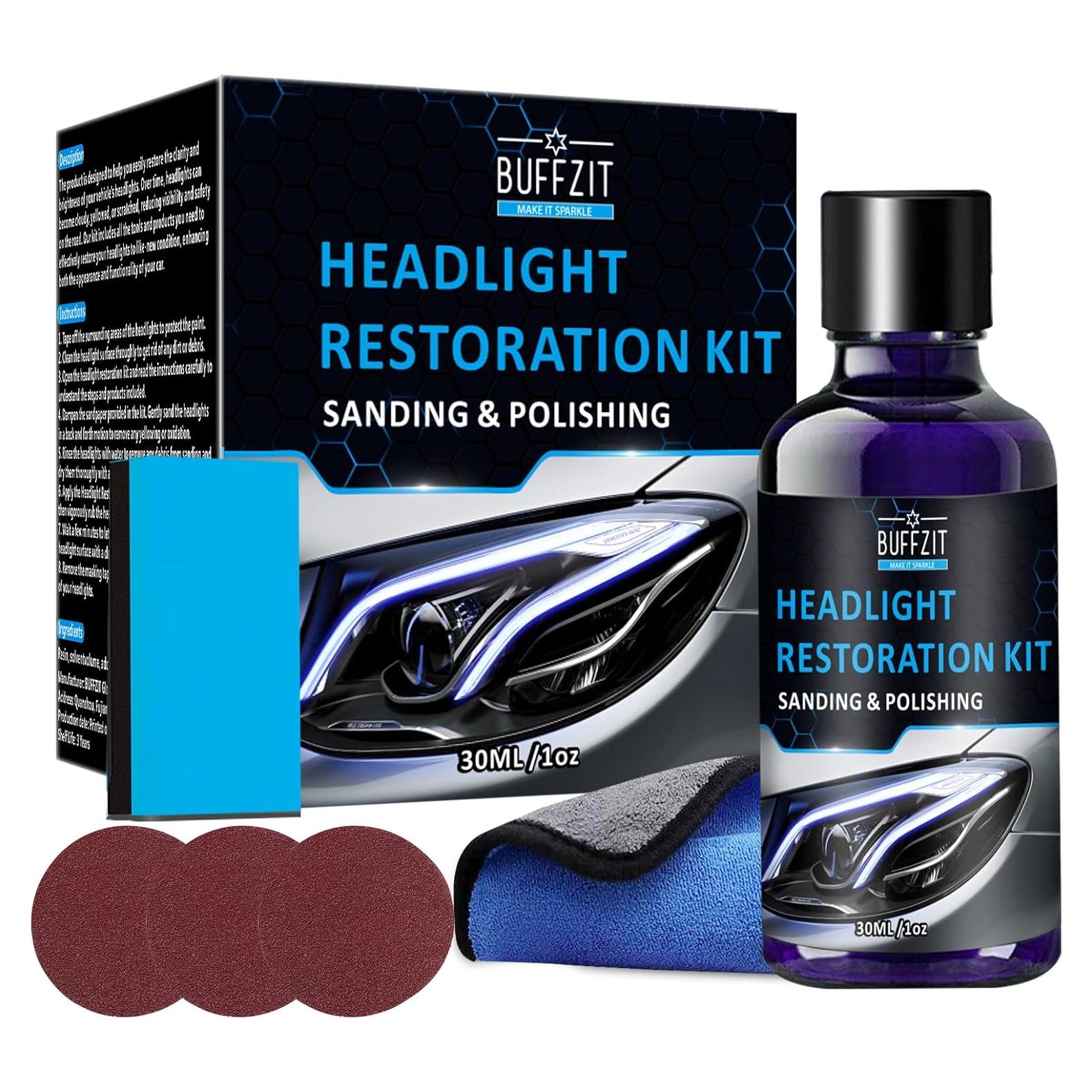 Kit de Restauración de Faros BUFFZIT - Limpiador Profesional