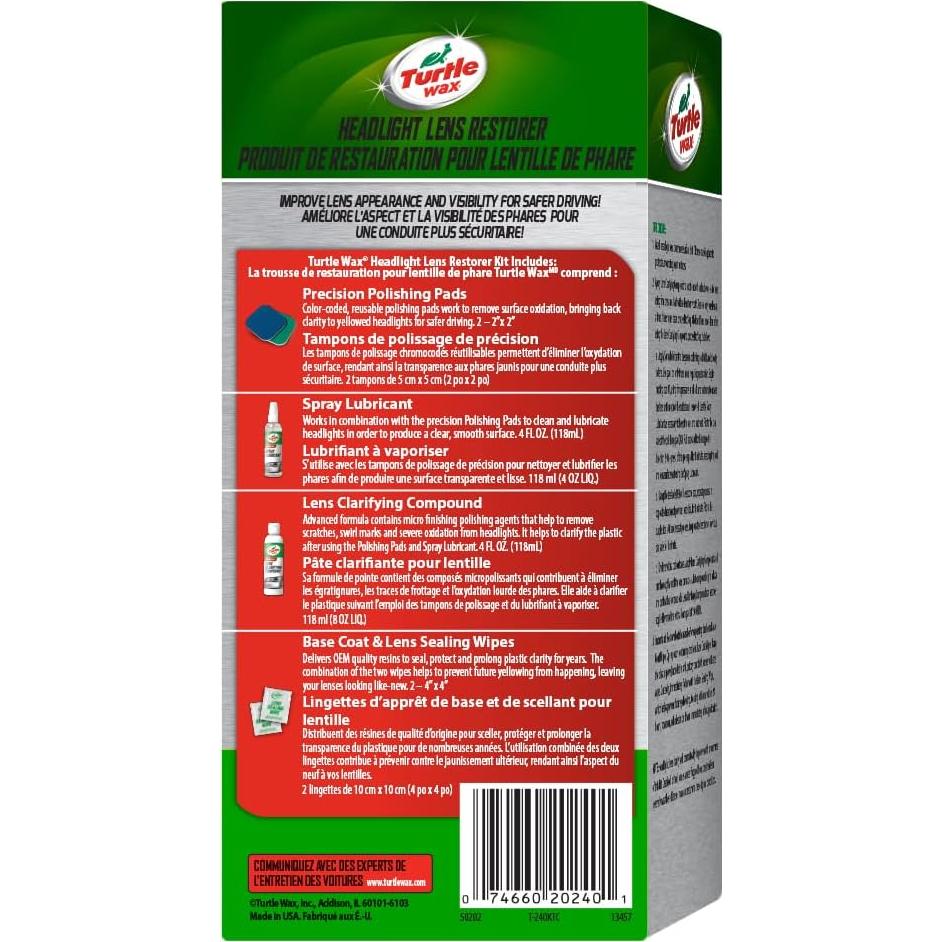 Kit de Restauración de Lentes de Faros Turtle Wax 50202