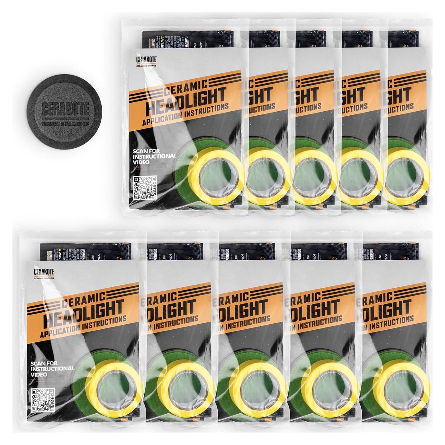 Kit de Restauración de Faros Cerakote - 10 Vehículos - Sin Herramientas