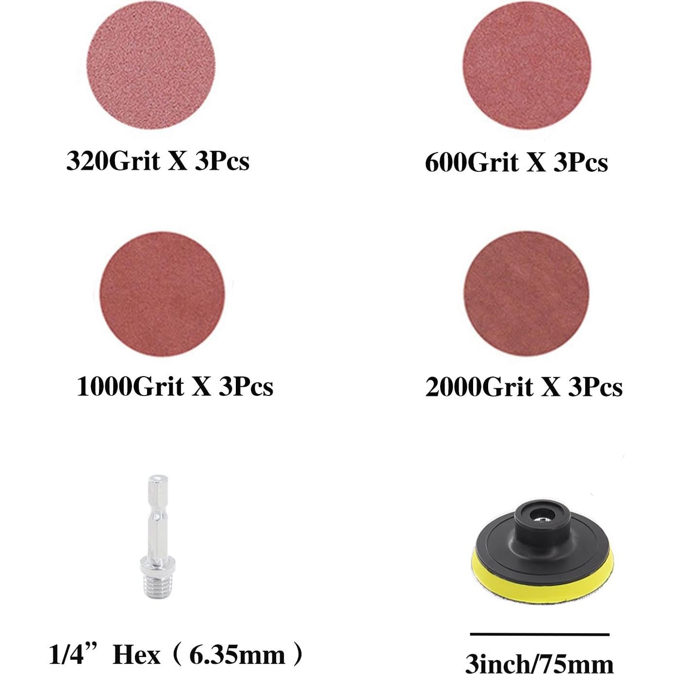 Kit de Restauración de Faros DAPLOMO 3 Pulgadas - 20 Piezas