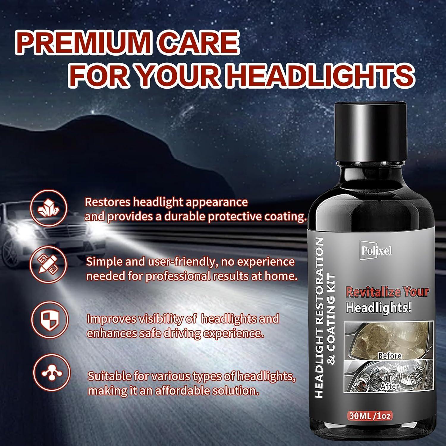 Kit de Restauración de Faros POLIXEL - 30ml, Eliminación de Oxidación