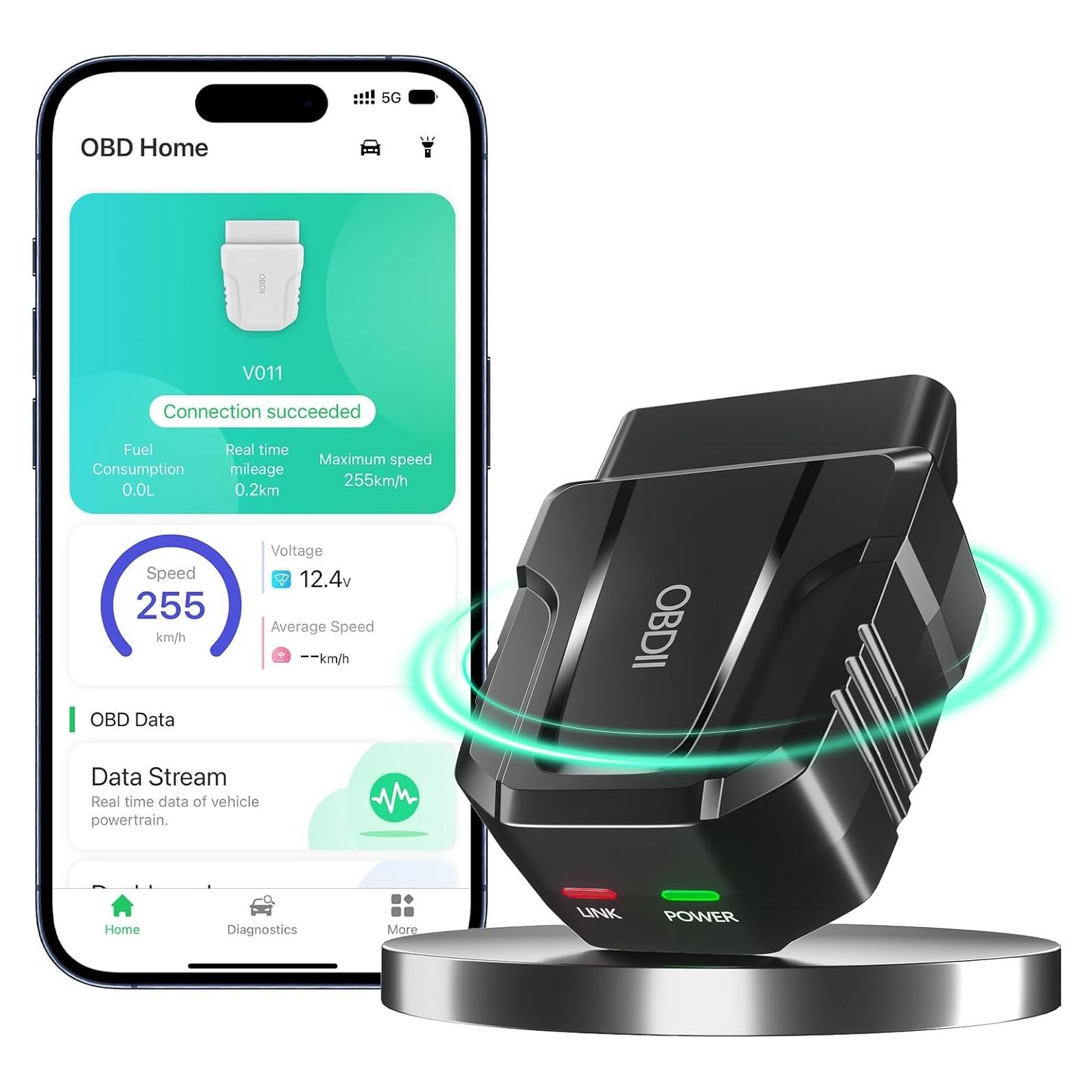 Escáner OBD2 Inalámbrico UMEIJA V011 Bluetooth 5.4 para iOS/Android