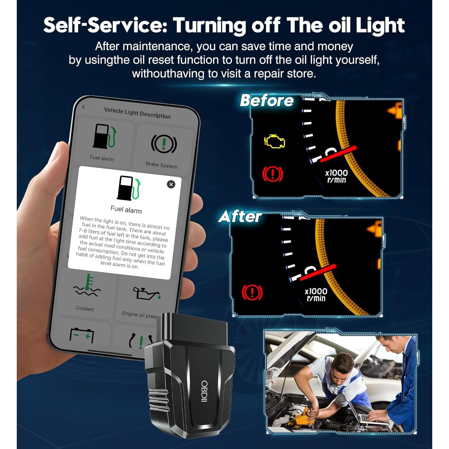 Escáner OBD2 Inalámbrico UMEIJA V011 Bluetooth 5.4 para iOS/Android