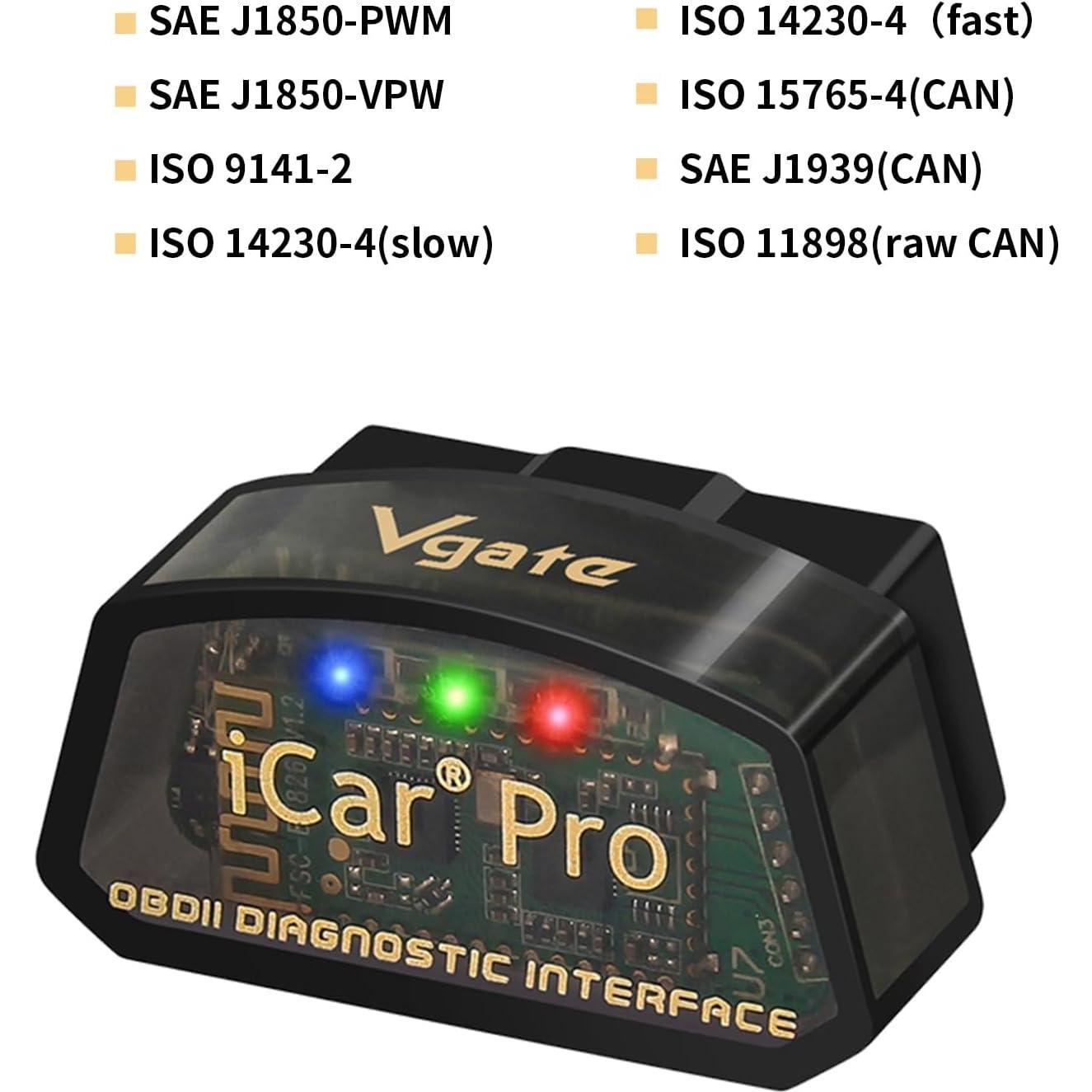 Escáner OBD2 Vgate iCar Pro 4.0 Bluetooth para Android, iOS y Windows