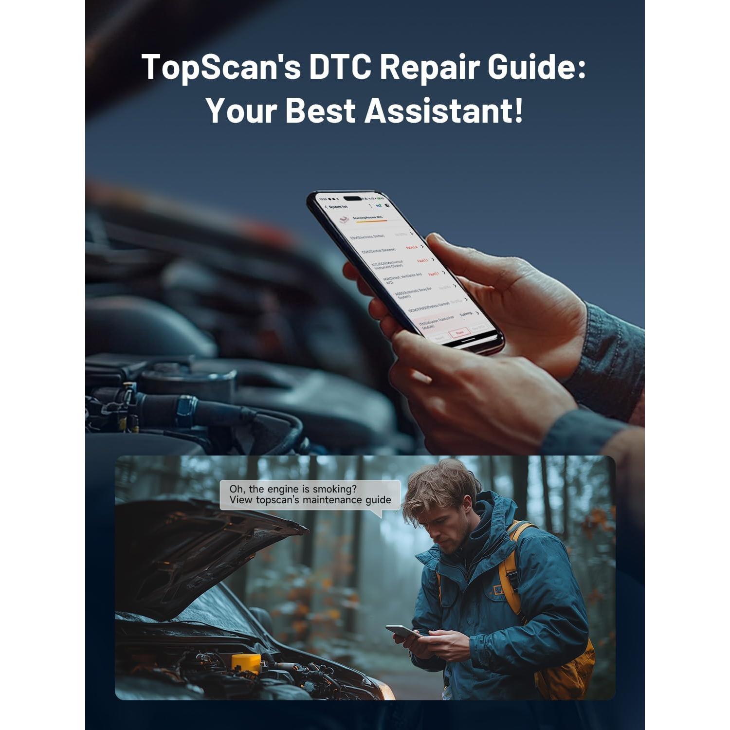 Escáner OBD2 Bluetooth TOPDON TOPSCAN, Diagnóstico Completo