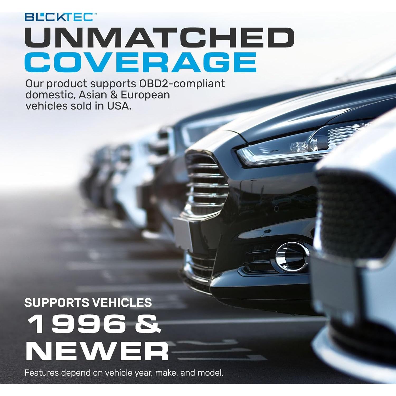 BLCKTEC 410 Bluetooth OBD2 Scanner for iPhone & Android, No Subscription Fee, OBDII Car Code Reader, Diagnose Check Engine Light, Supports OBD2 Compliant Vehicles 1996 and Newer