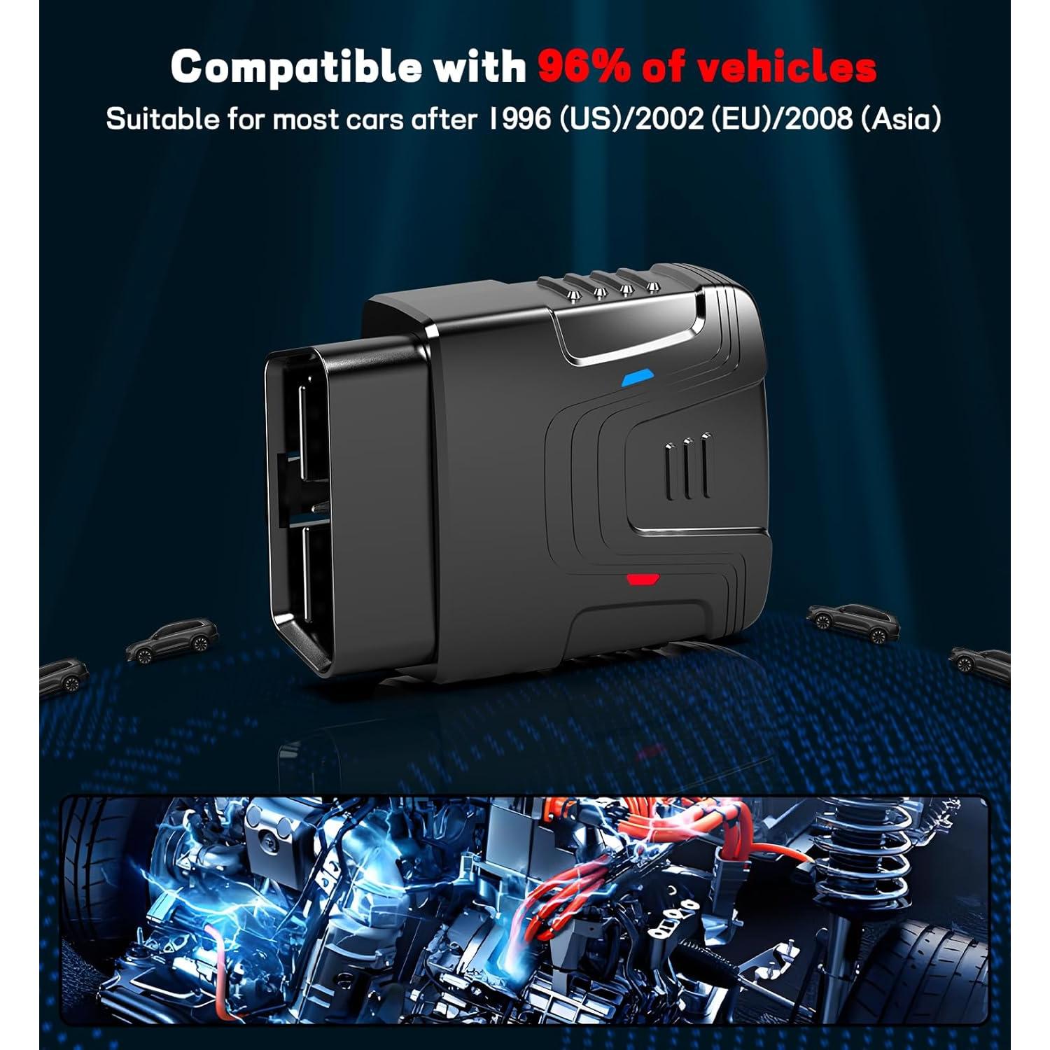 Escáner OBD2 Bluetooth QYQBOON - Diagnóstico Automotriz Inalámbrico