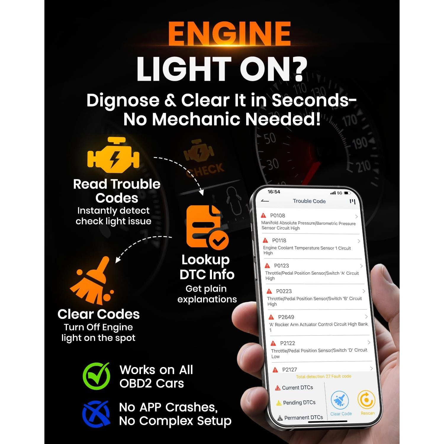 Escáner OBD2 ANCEL BD310 Bluetooth y Cable - Diagnóstico Automotriz