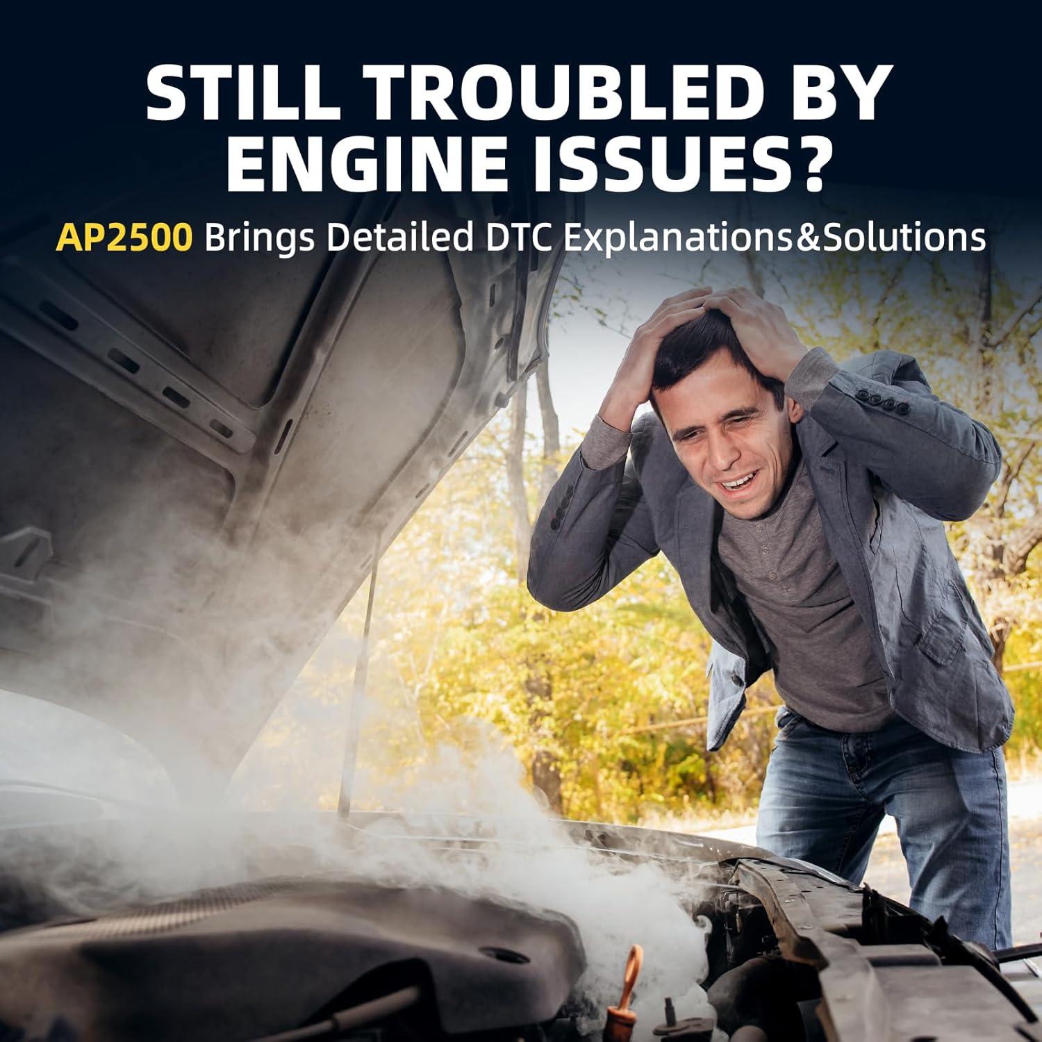 Escáner OBD2 Autel MaxiAP AP2500E Bluetooth, Diagnóstico Completo