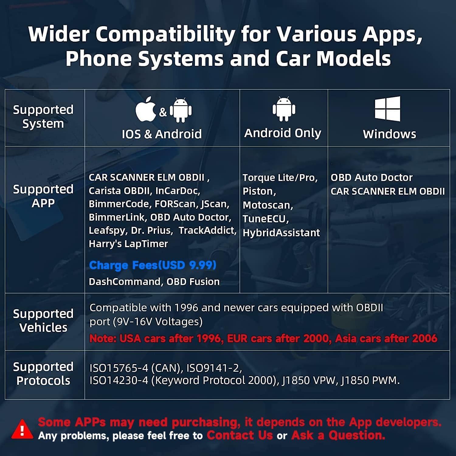 Escáner OBD2 Bluetooth NEXAS NexLINK para Automóviles y Motocicletas