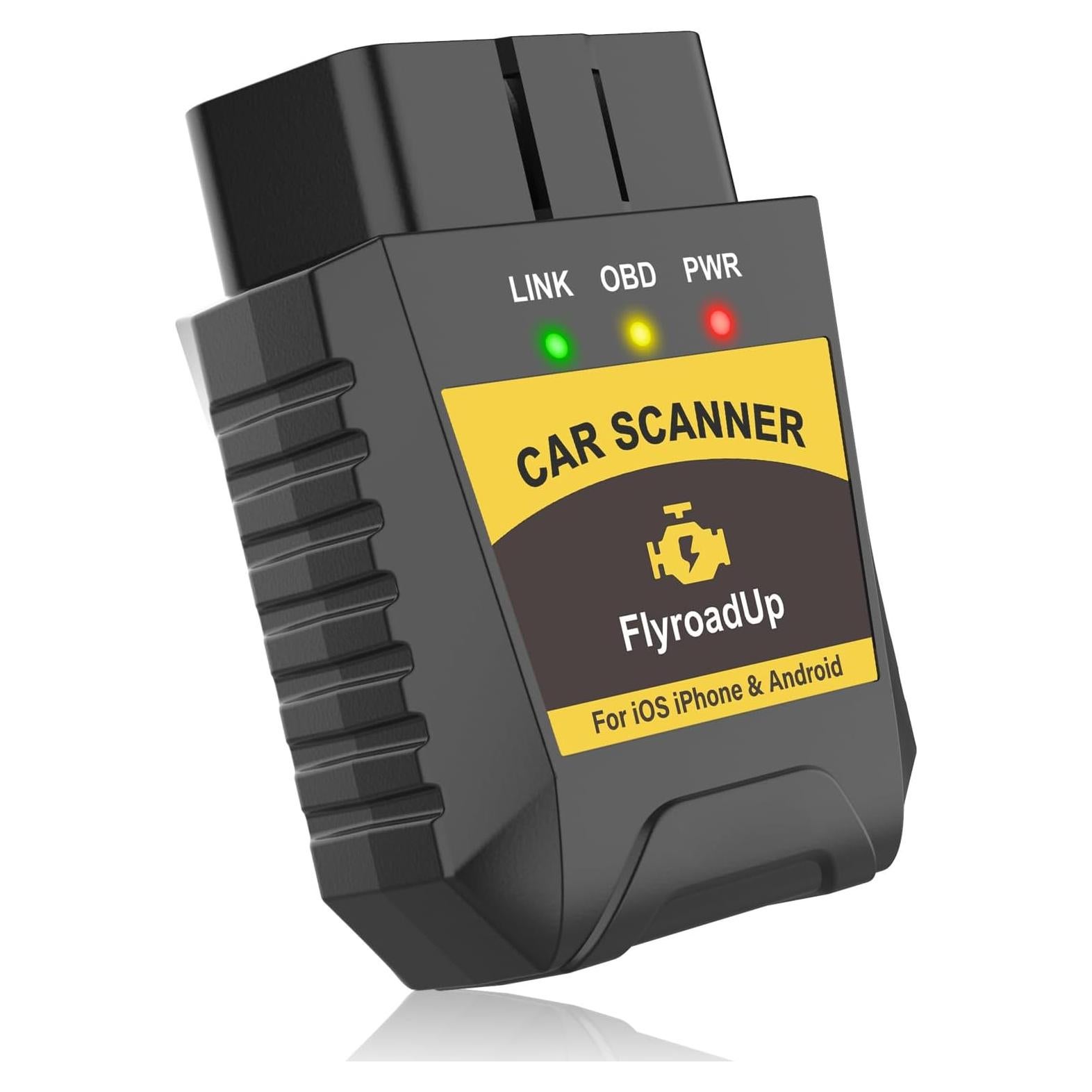 Escáner OBD2 Bluetooth FlyroadUp V020 para iOS y Android