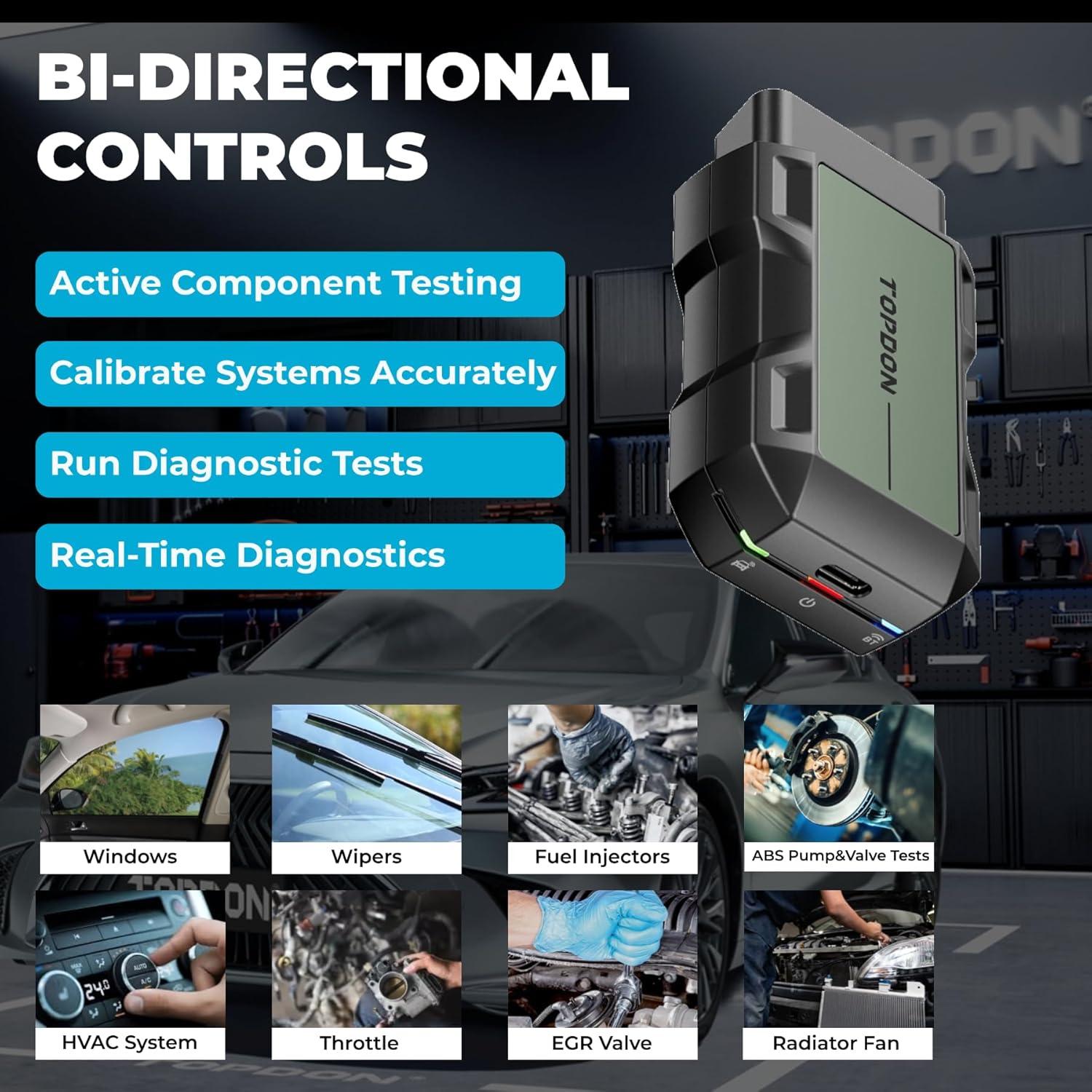 Escáner OBD2 Bluetooth TOPDON TopScan Pro - Diagnóstico Completo