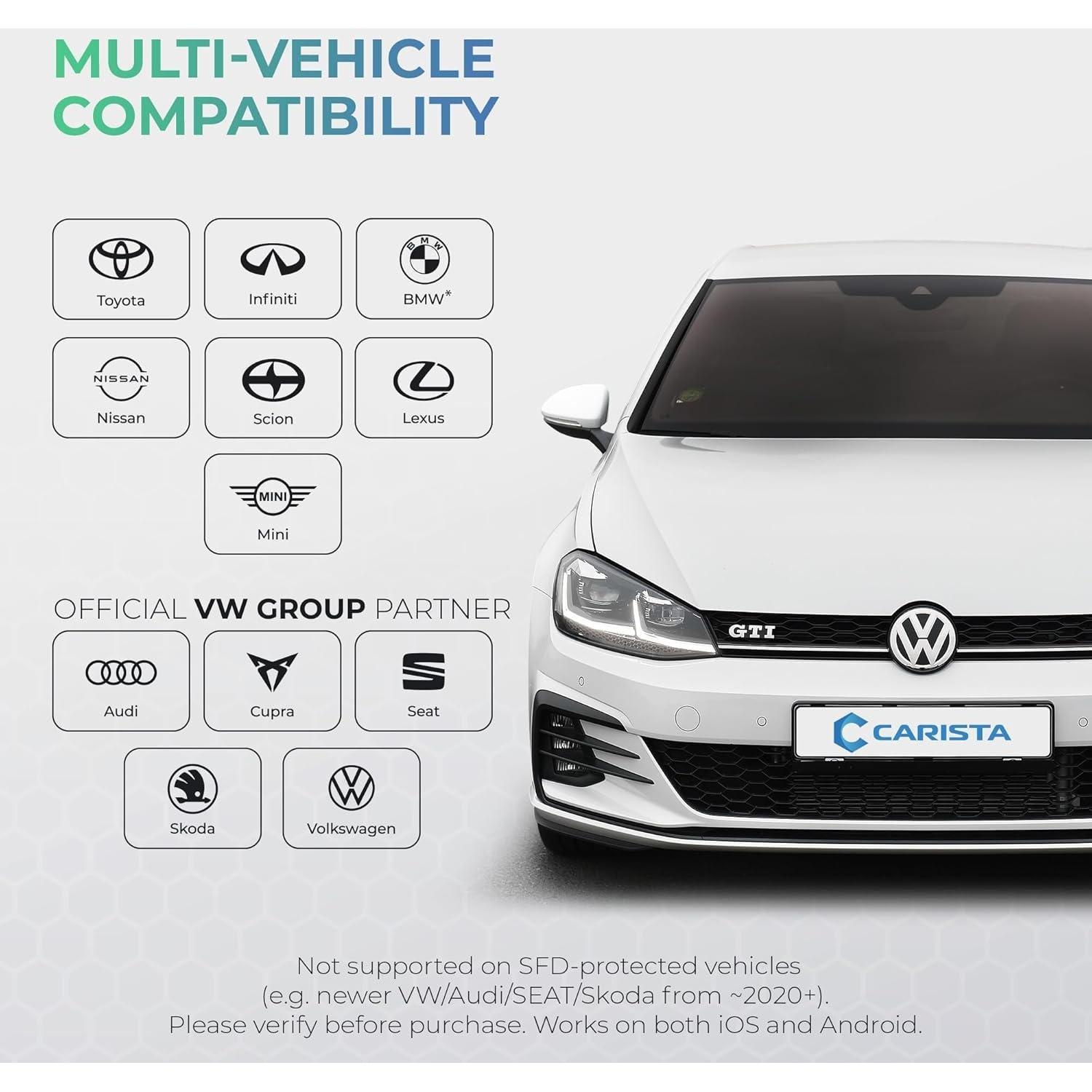 Escáner OBD2 Bluetooth Carista COBD-BT25 - Diagnóstico Automotriz