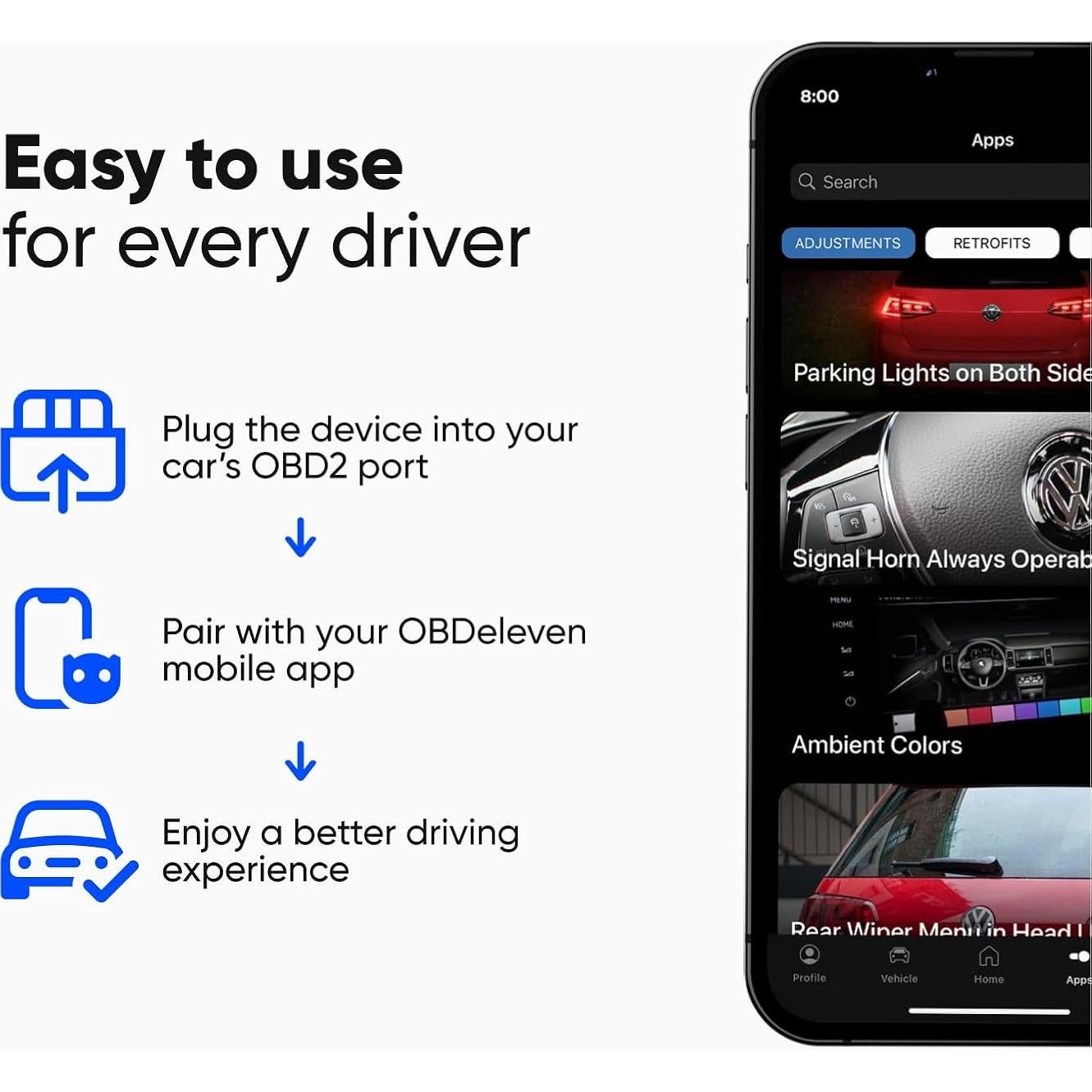 OBDeleven Lector OBD2 Bluetooth Pro para Volkswagen Audi