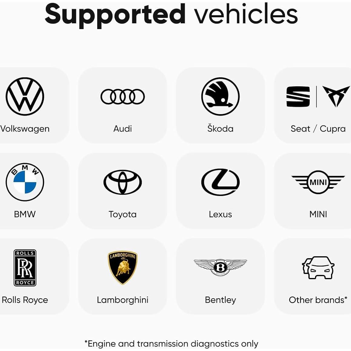 OBDeleven Lector OBD2 Bluetooth Pro para Volkswagen Audi