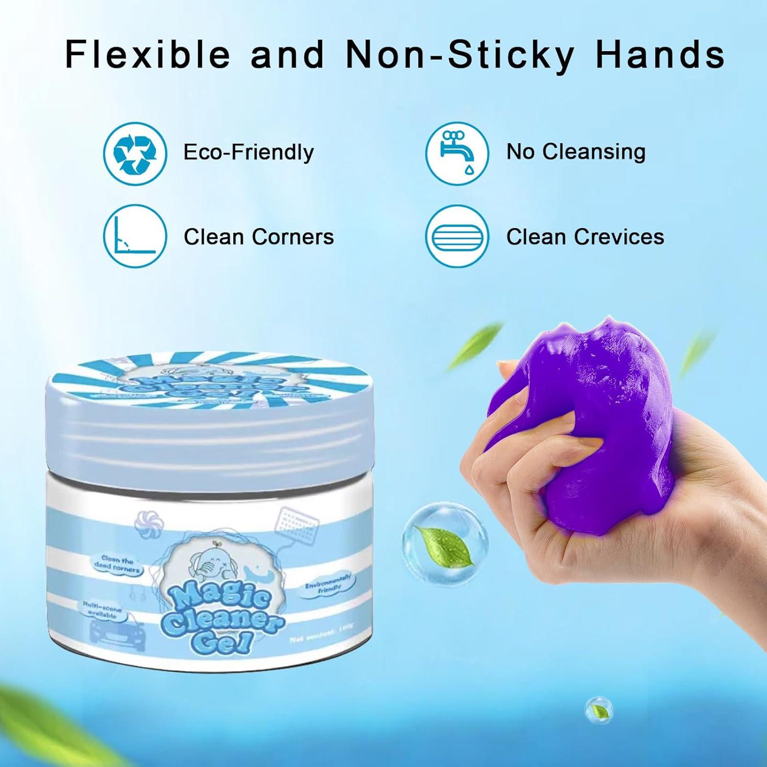 Gel de limpieza de automóviles Yesrock + 4 posavasos 7 cm