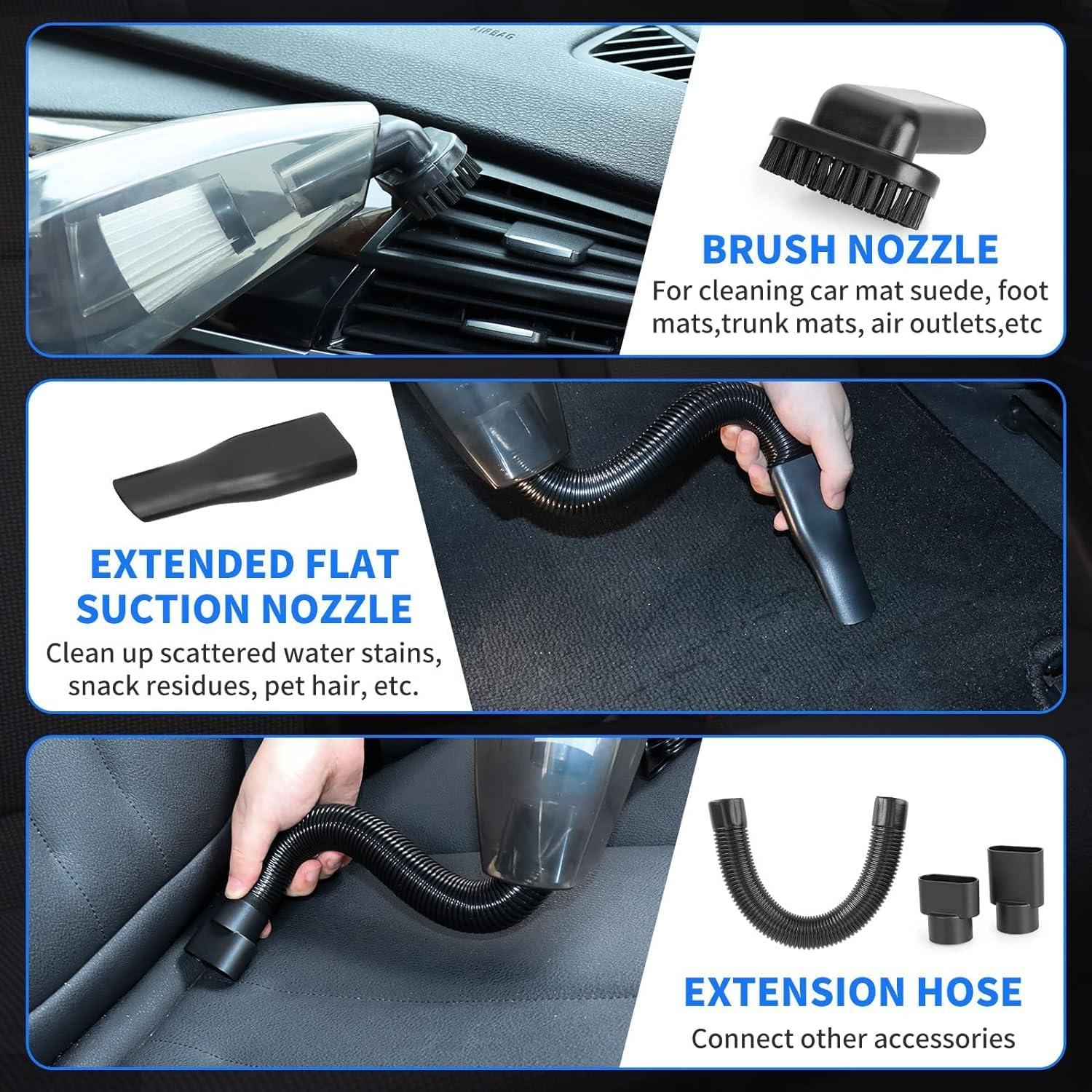 Kit de Detalle de Coche CYANBAMBOO 17 Piezas con Aspiradora