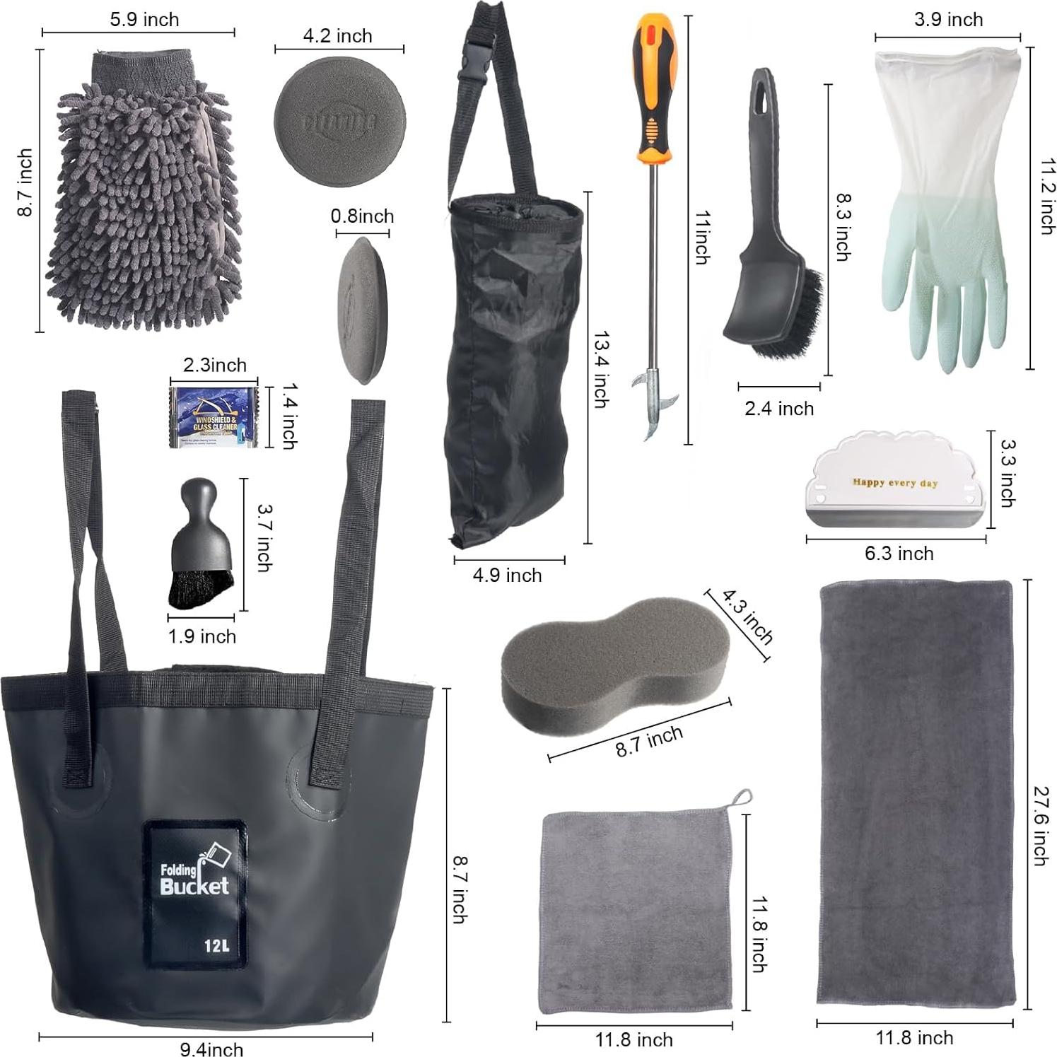 Kit de limpieza de automóviles 24 piezas LoyaGour - Interior y exterior