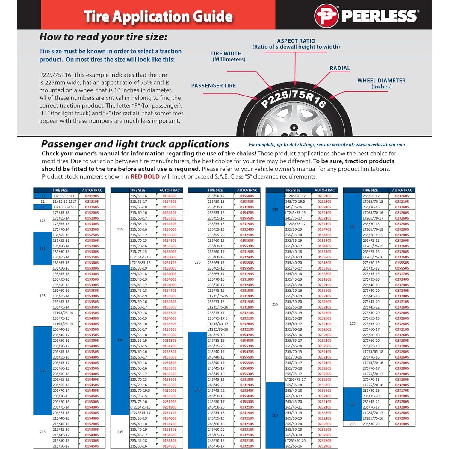 Cadena de Tracción SCC Peerless 0231805 para SUV y Camionetas