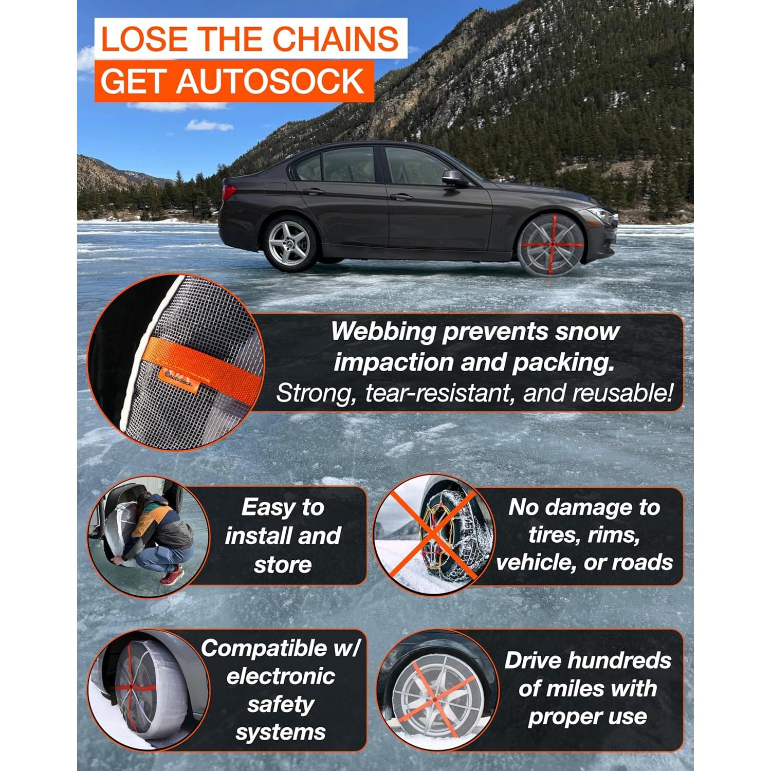 Calcetines de Nieve AutoSock HP697 para Neumáticos 225 mm